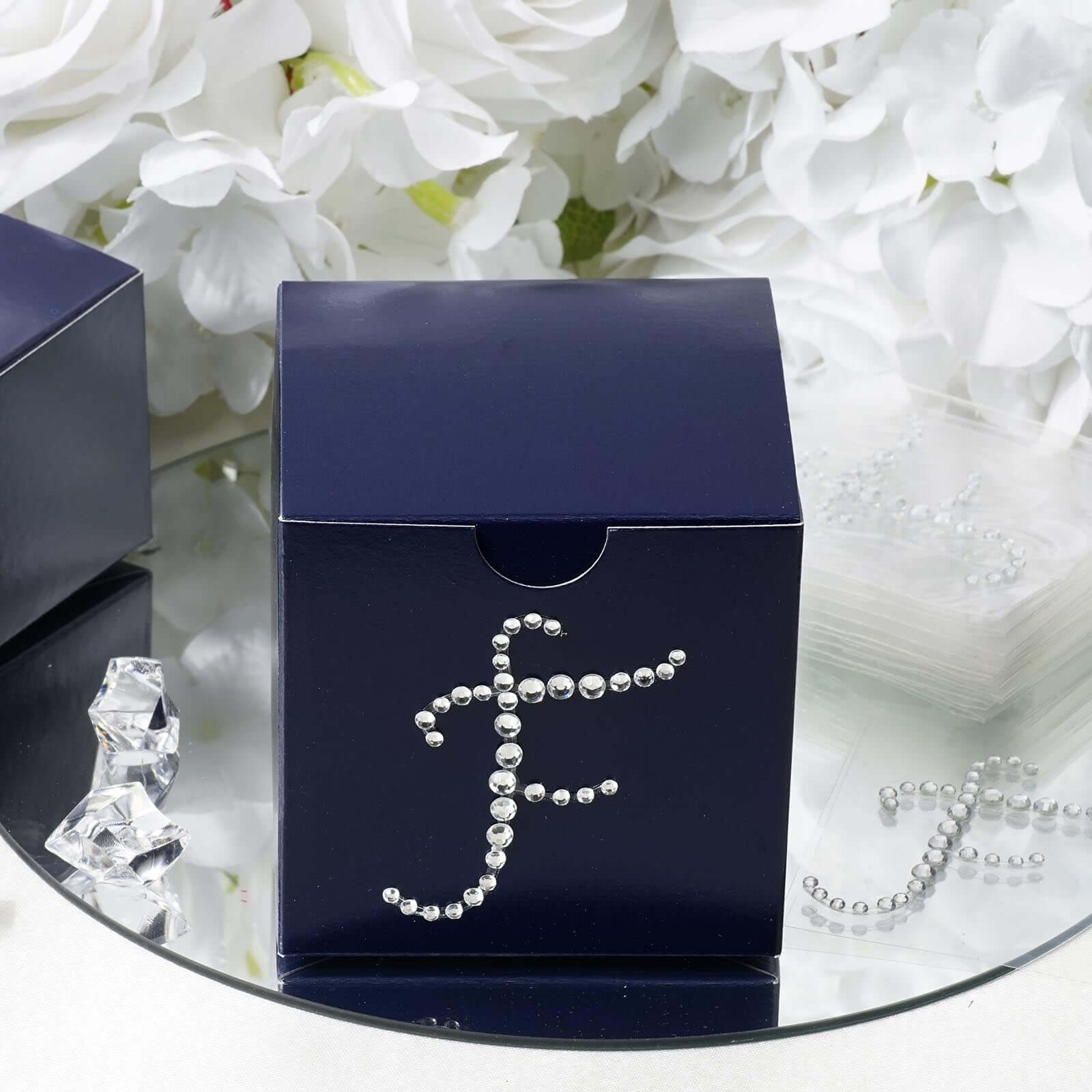 12 Pack Clear Rhinestone Monogram Letter Jewel Sticker Self Adhesive DIY Diamond Decor 1.5" - Image 12