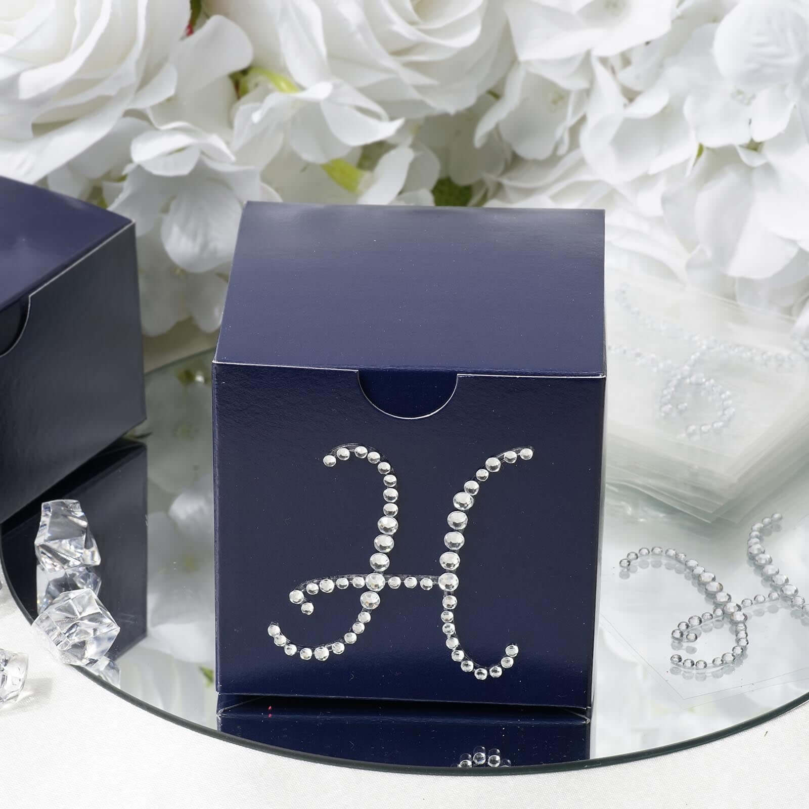 12 Pack Clear Rhinestone Monogram Letter Jewel Sticker Self Adhesive DIY Diamond Decor 1.5" - Image 14