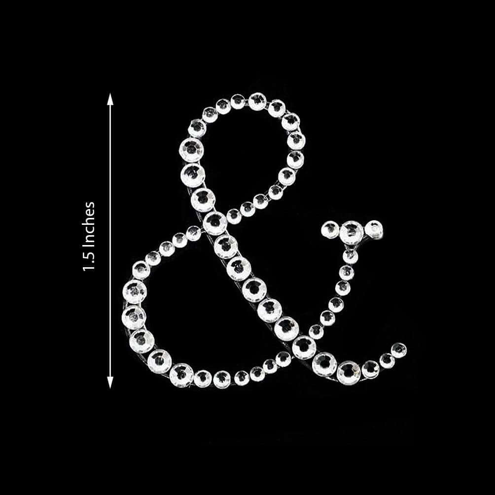 12 Pack Clear Rhinestone Monogram Letter Jewel Sticker Self Adhesive DIY Diamond Decor 1.5" - Image 3