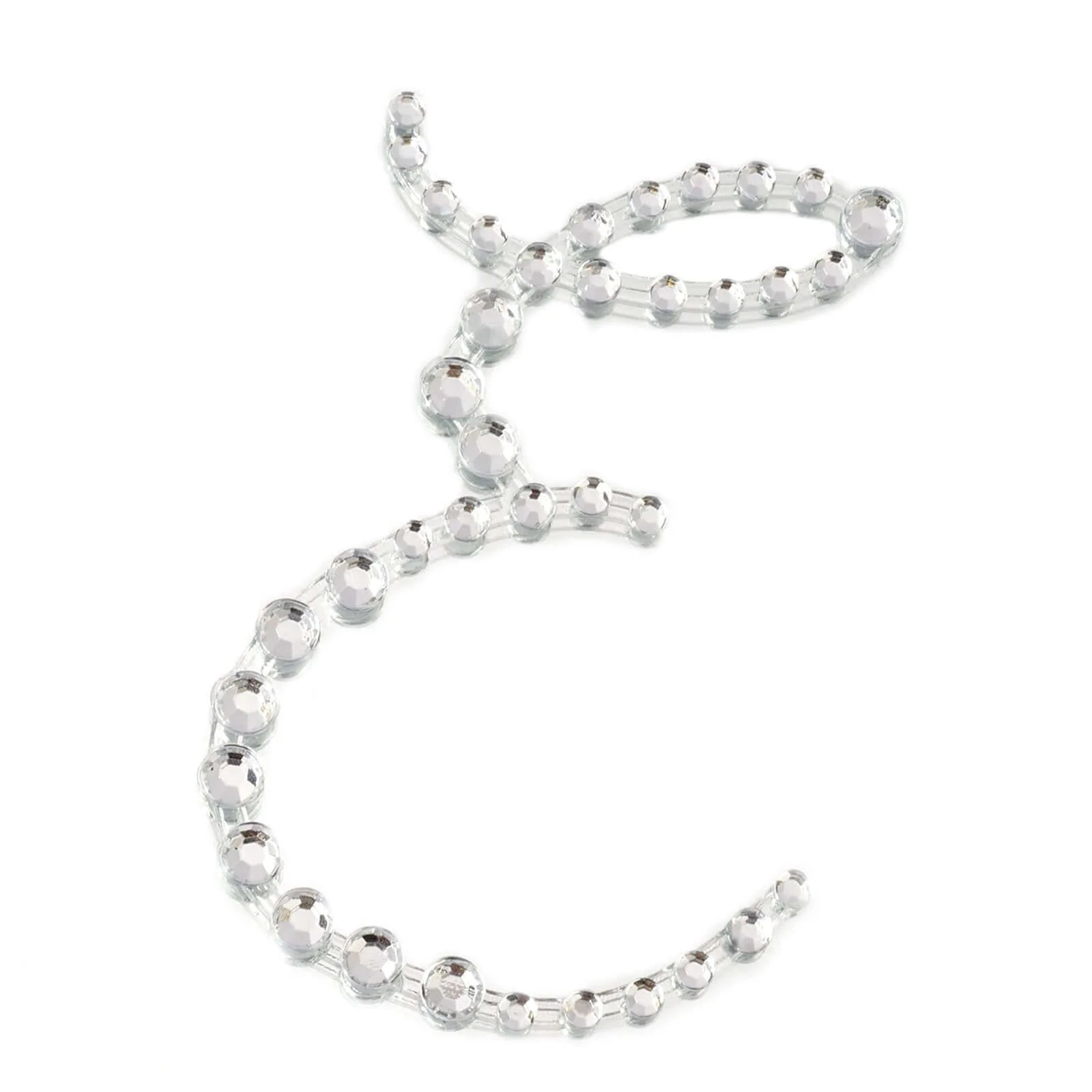 12 Pack Clear Rhinestone Monogram Letter "E" Jewel Sticker Self Adhesive DIY Diamond Decor 1.5" - Image 10