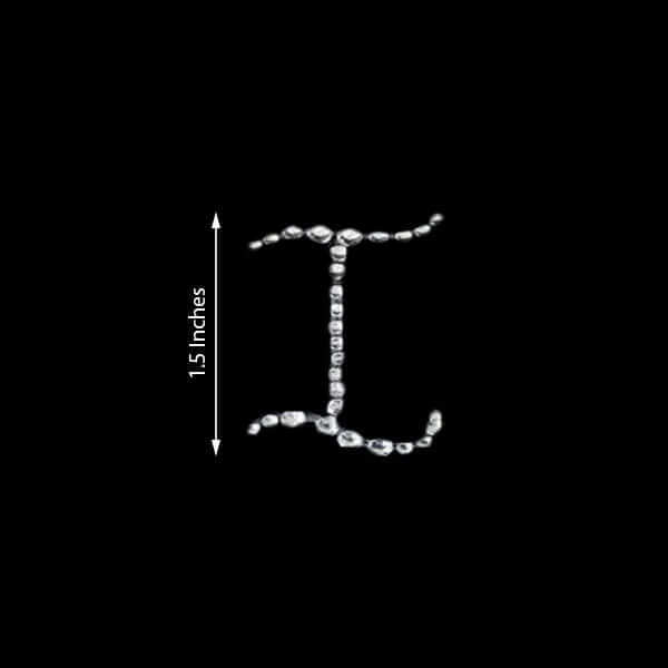 12 Pack Clear Rhinestone Monogram Letter "I" Jewel Sticker Self Adhesive DIY Diamond Decor 1.5" - Image 3