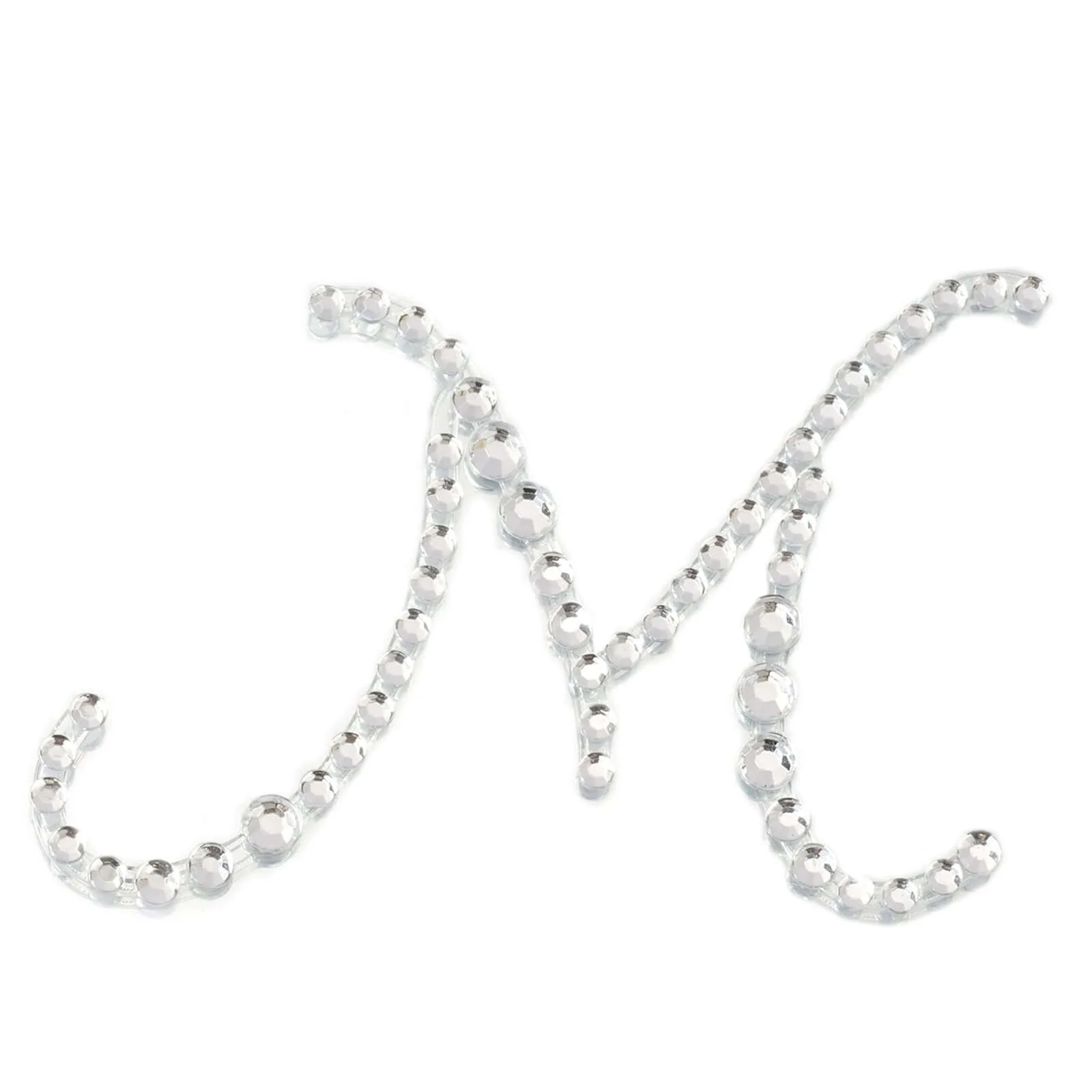 12 Pack Clear Rhinestone Monogram Letter "M" Jewel Sticker Self Adhesive DIY Diamond Decor 1.5" - Image 10