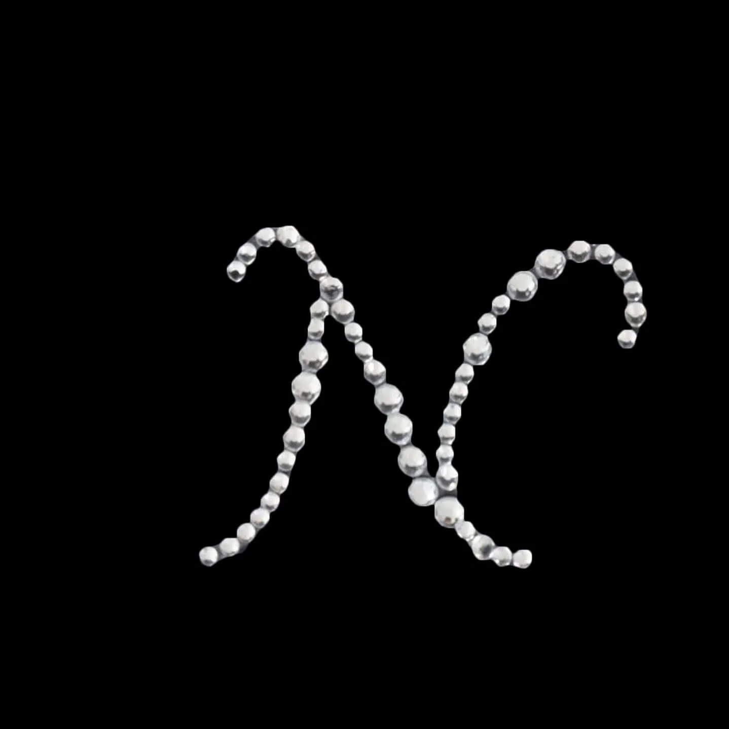 12 Pack Clear Rhinestone Monogram Letter "N" Jewel Sticker Self Adhesive DIY Diamond Decor 1.5" - Image 6