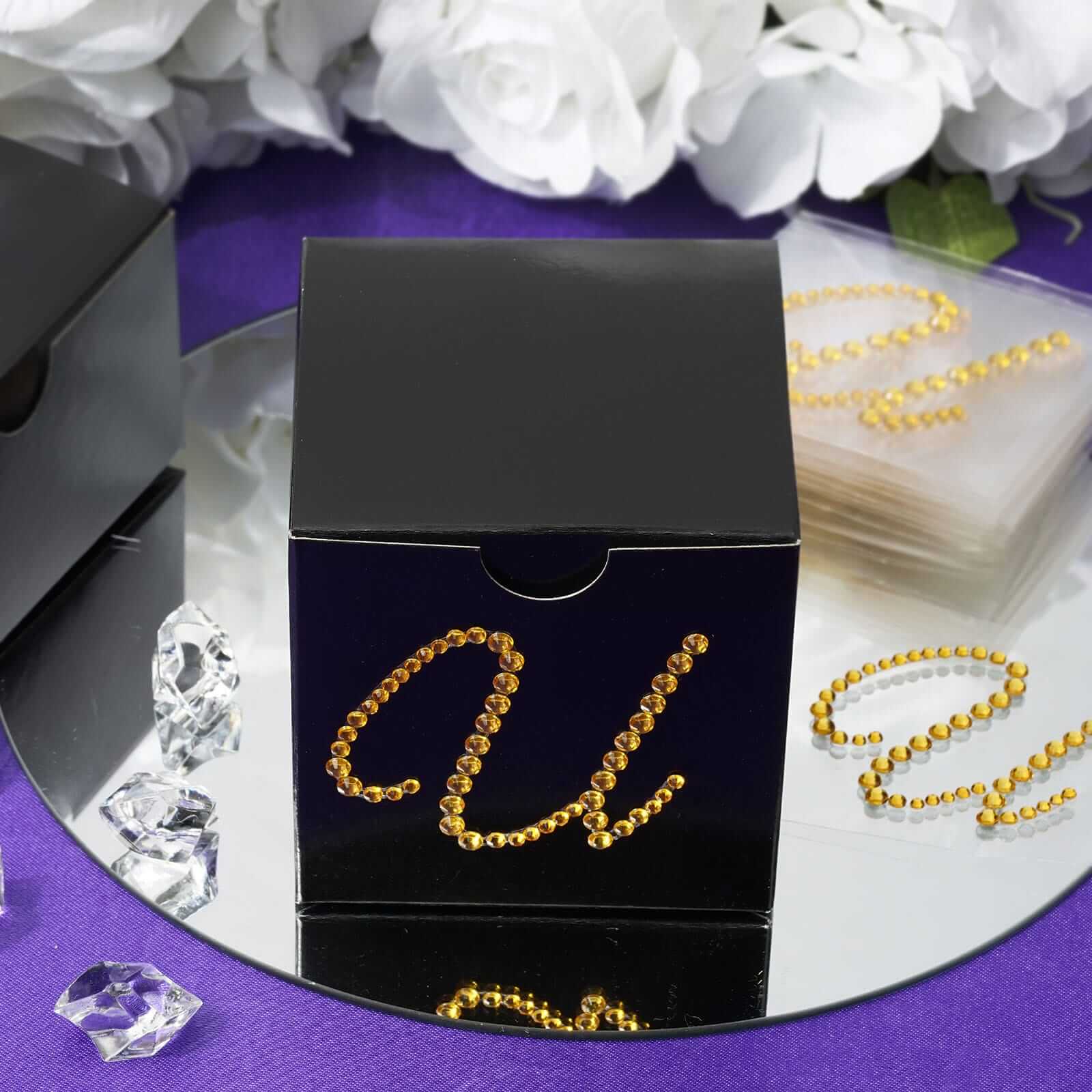 12 Pack Gold Rhinestone Monogram Letter Jewel Sticker Self Adhesive DIY Diamond Decor 1.5" - Image 30