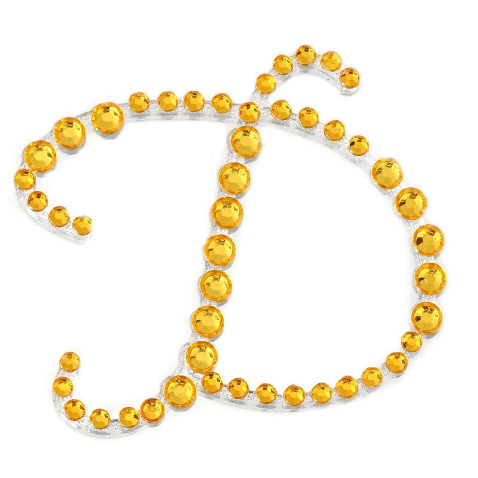 12 Pack Gold Rhinestone Monogram Letter "D" Jewel Sticker Self Adhesive DIY Diamond Decor 1.5" - Image 10