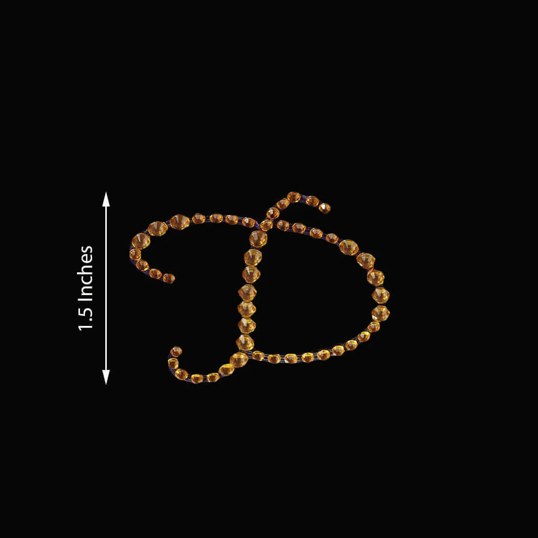 12 Pack Gold Rhinestone Monogram Letter "D" Jewel Sticker Self Adhesive DIY Diamond Decor 1.5" - Image 3