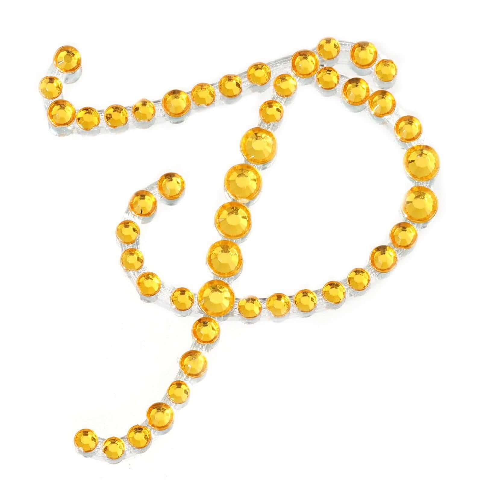 12 Pack Gold Rhinestone Monogram Letter "P" Jewel Sticker Self Adhesive DIY Diamond Decor 1.5" - Image 10