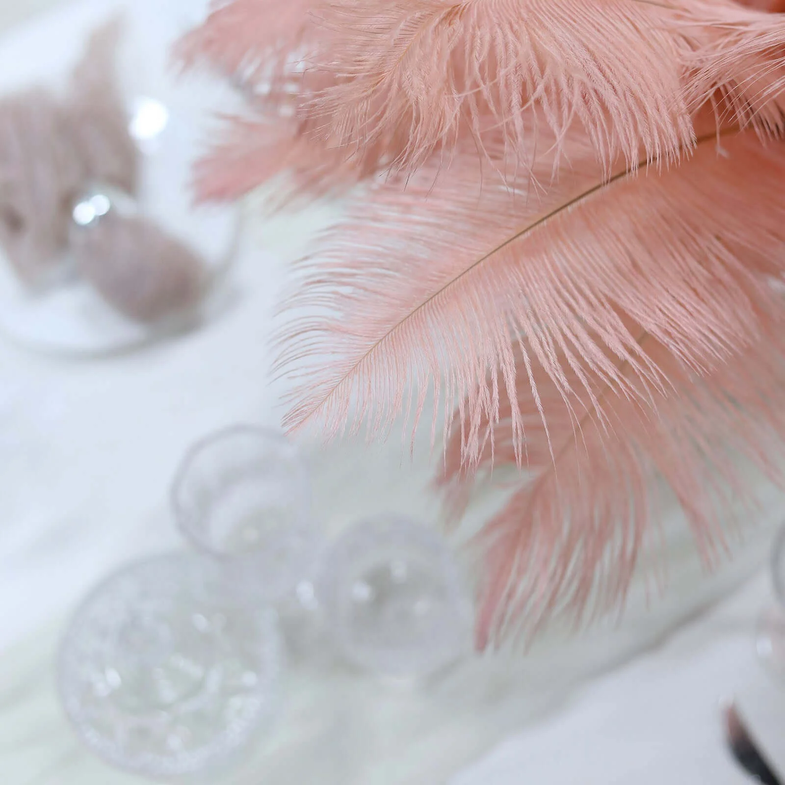 12 Pack Mauve Natural Plume Real Ostrich Feathers, DIY Centerpiece Fillers 13"-15" - Image 8