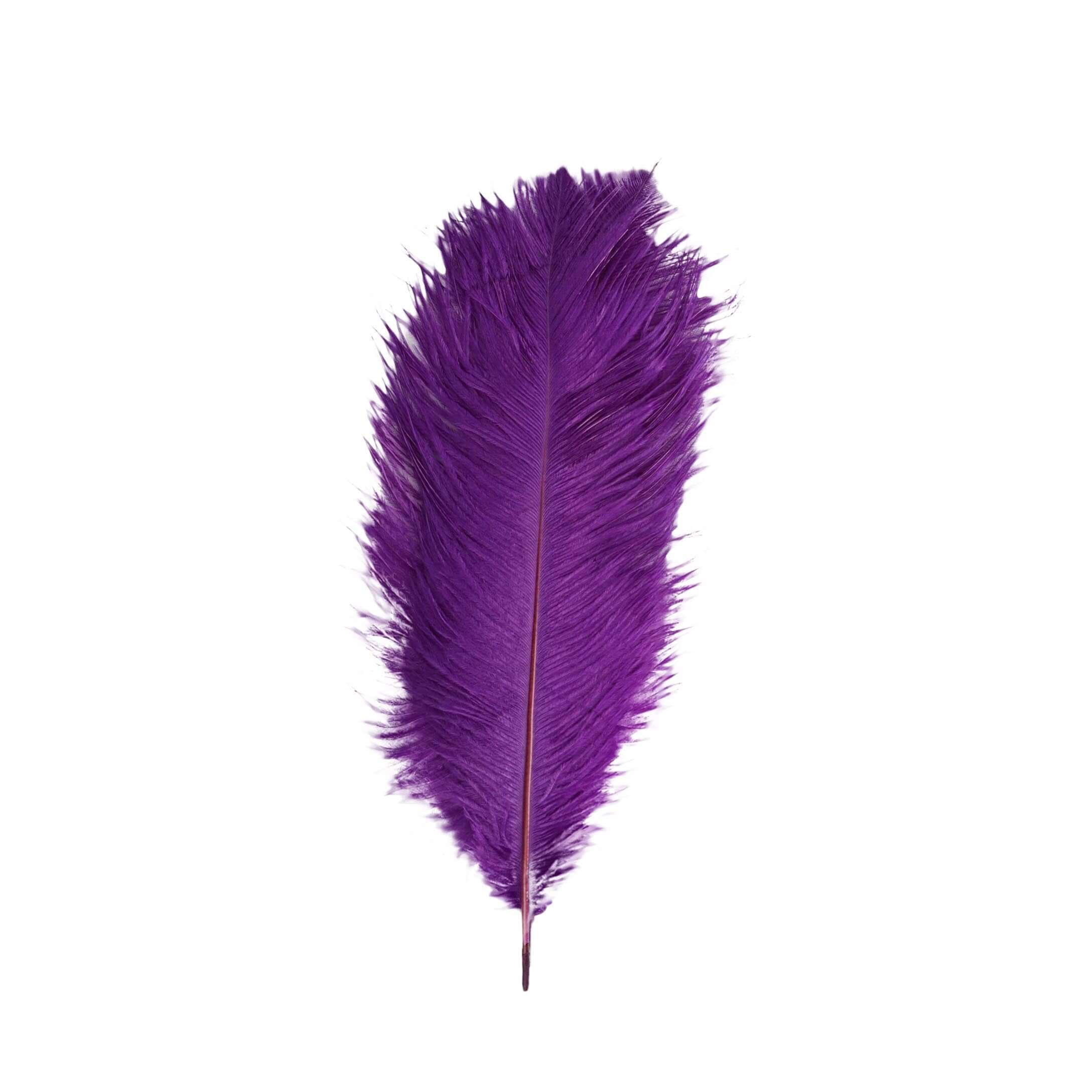 12 Pack Purple Natural Plume Real Ostrich Feathers, DIY Centerpiece Fillers 13"-15" - Image 6