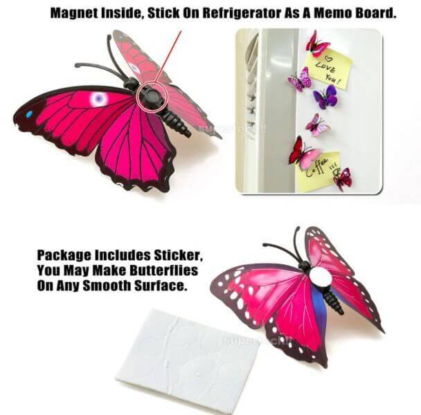 12-Pack 3D Butterfly Wall Decals, Purple Collection DIY Stickers Decor - Removable and Decorative Design - Image 5