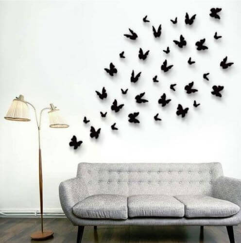 12-Pack 3D Butterfly Wall Decals, Purple Collection DIY Stickers Decor - Removable and Decorative Design - Image 6