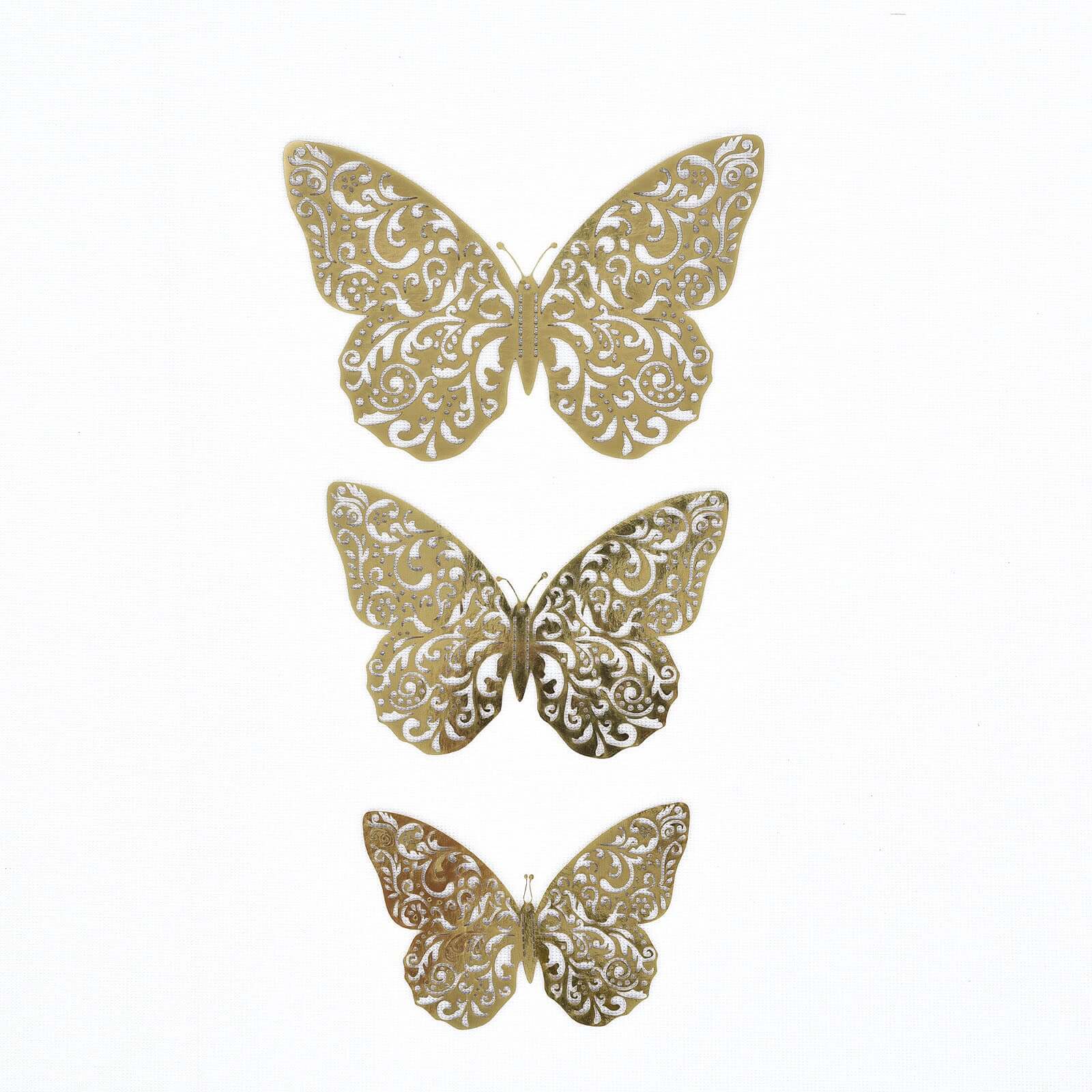 12-Pack 3D Gold Butterfly Wall Decals, DIY Removable Mural Stickers Cake Decorations - Versatile and Eye-Catching Design - Image 6