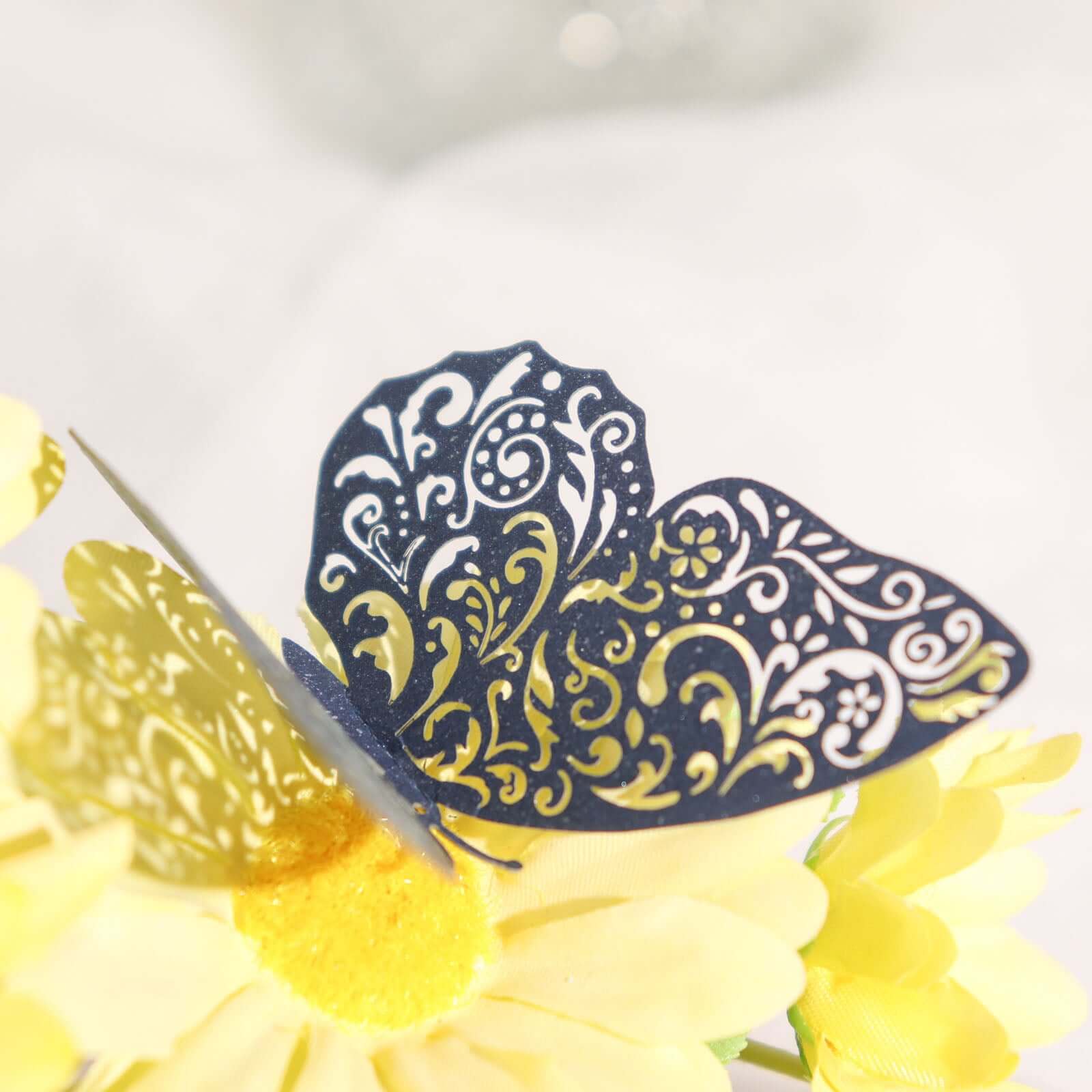 12-Pack 3D Navy Blue Butterfly Wall Decals, DIY Removable Mural Stickers Cake Decorations - Versatile and Eye-Catching Design - Image 12