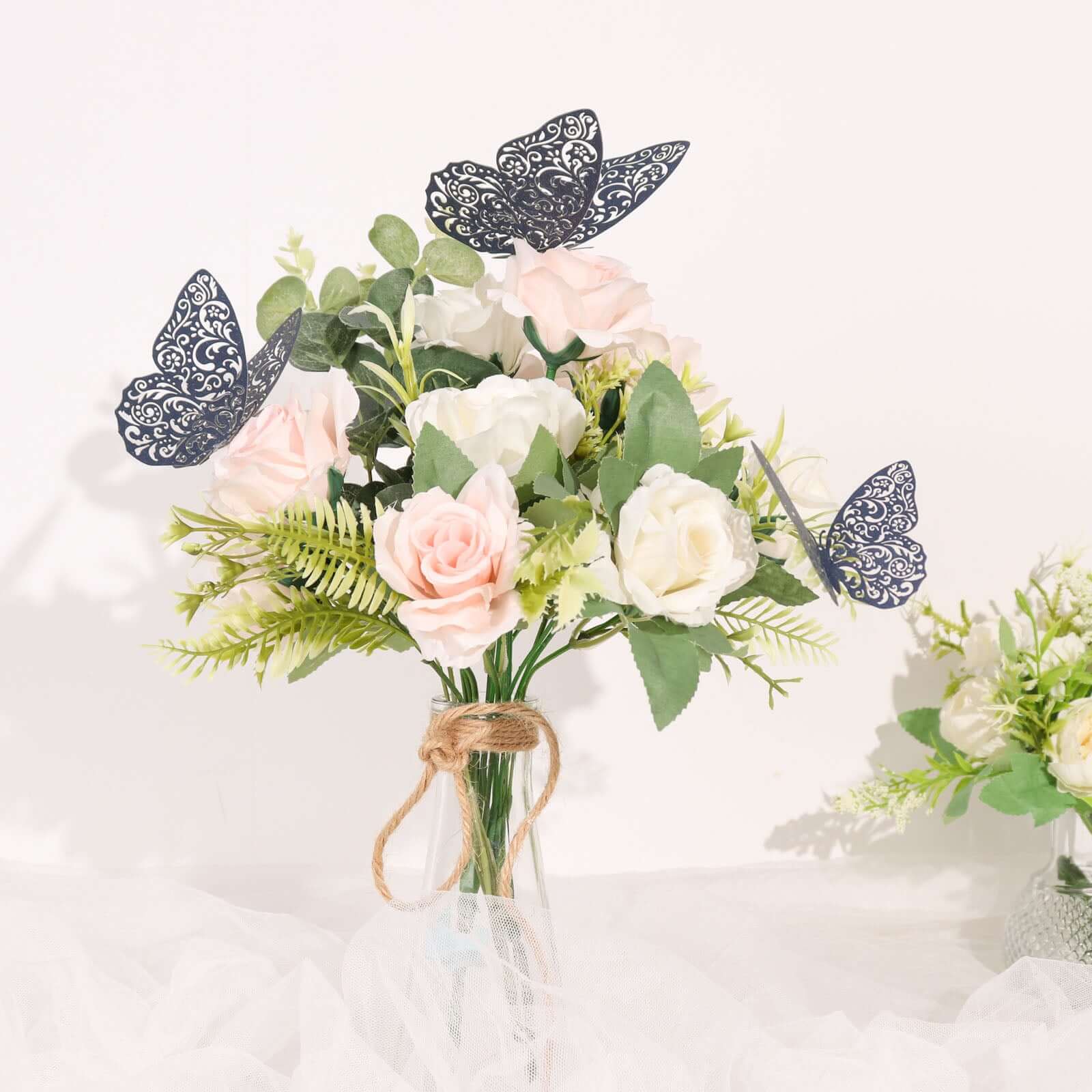 12-Pack 3D Navy Blue Butterfly Wall Decals, DIY Removable Mural Stickers Cake Decorations - Versatile and Eye-Catching Design - Image 15
