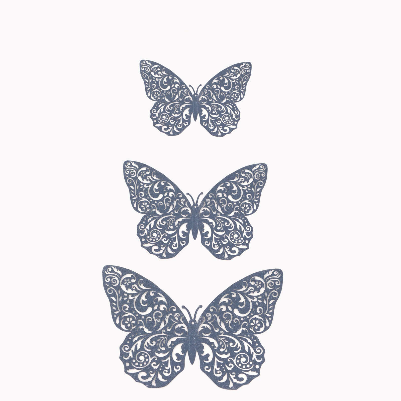 12-Pack 3D Navy Blue Butterfly Wall Decals, DIY Removable Mural Stickers Cake Decorations - Versatile and Eye-Catching Design - Image 6