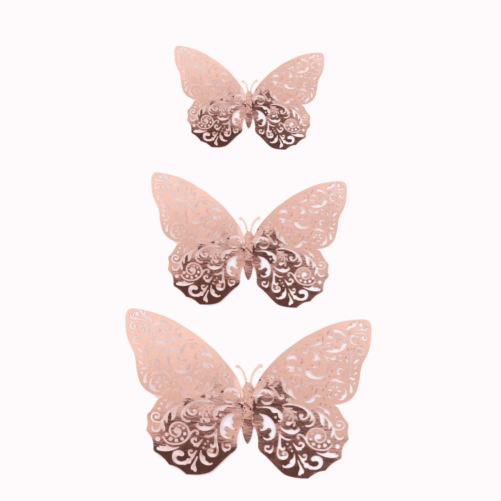 12-Pack 3D Rose Gold Butterfly Wall Decals, DIY Removable Mural Stickers Cake Decorations - Versatile and Eye-Catching Design - Image 6