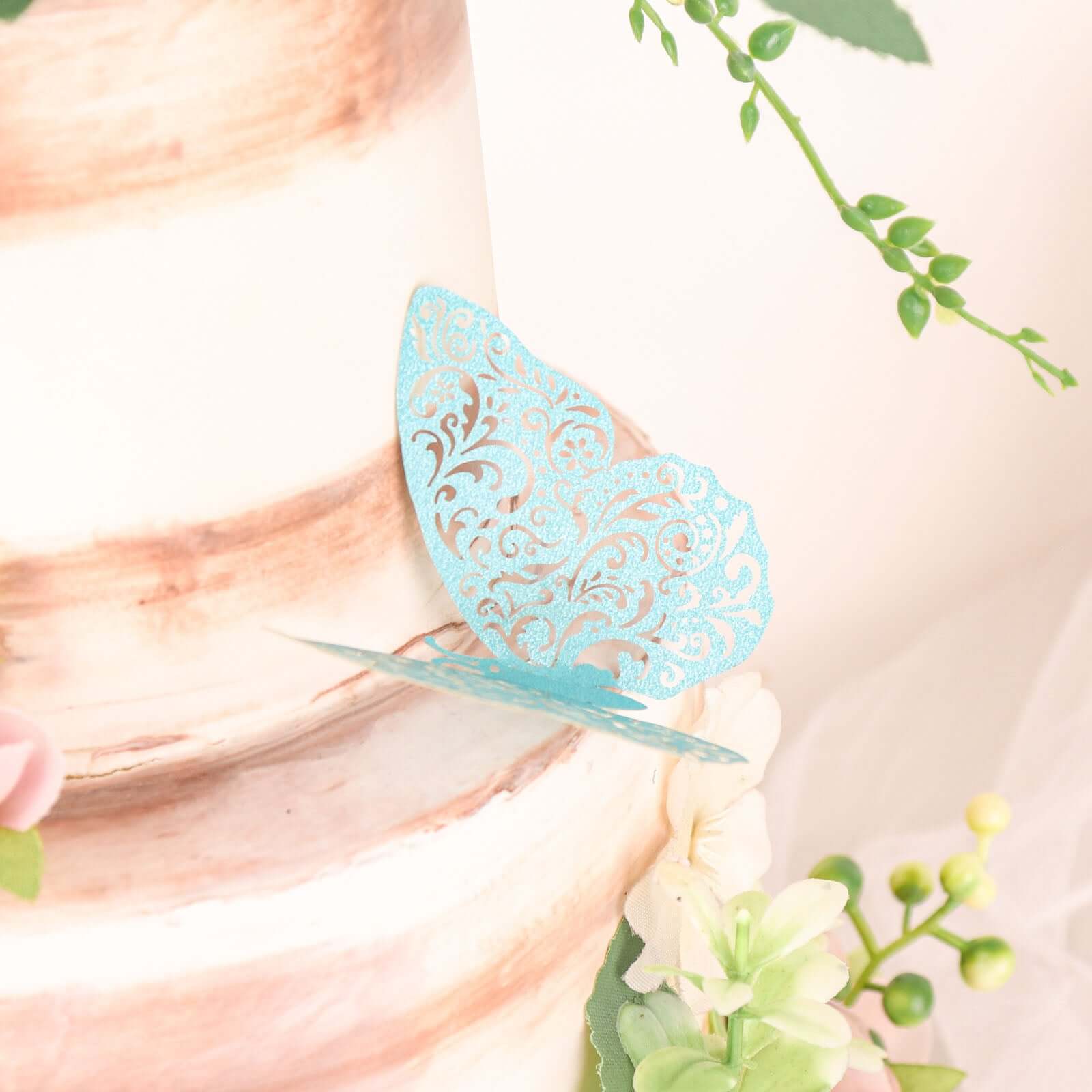 12-Pack 3D Turquoise Butterfly Wall Decals, DIY Removable Mural Stickers Cake Decorations - Versatile and Eye-Catching Design - Image 14