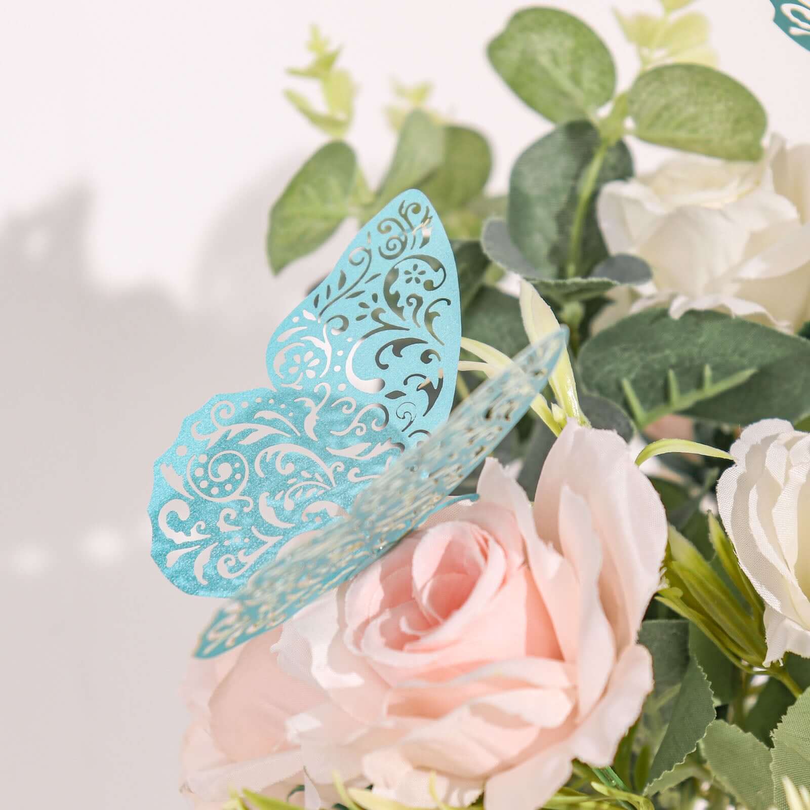12-Pack 3D Turquoise Butterfly Wall Decals, DIY Removable Mural Stickers Cake Decorations - Versatile and Eye-Catching Design - Image 9