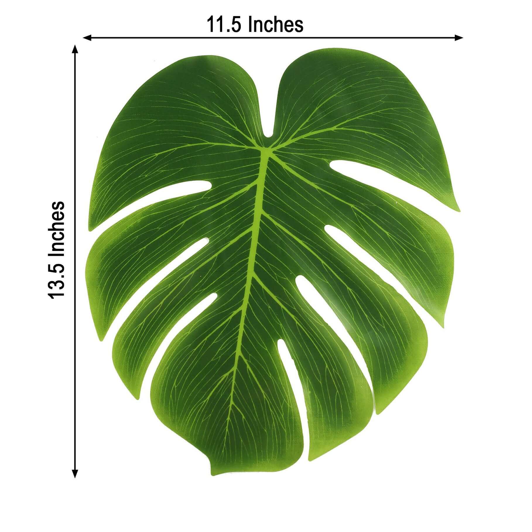 12-Pack Artificial Monstera Palm Leaves Green - Large Tropical Leaf Placemat Table Runner Decor for Luau Jungle Beach Theme Parties - Image 3
