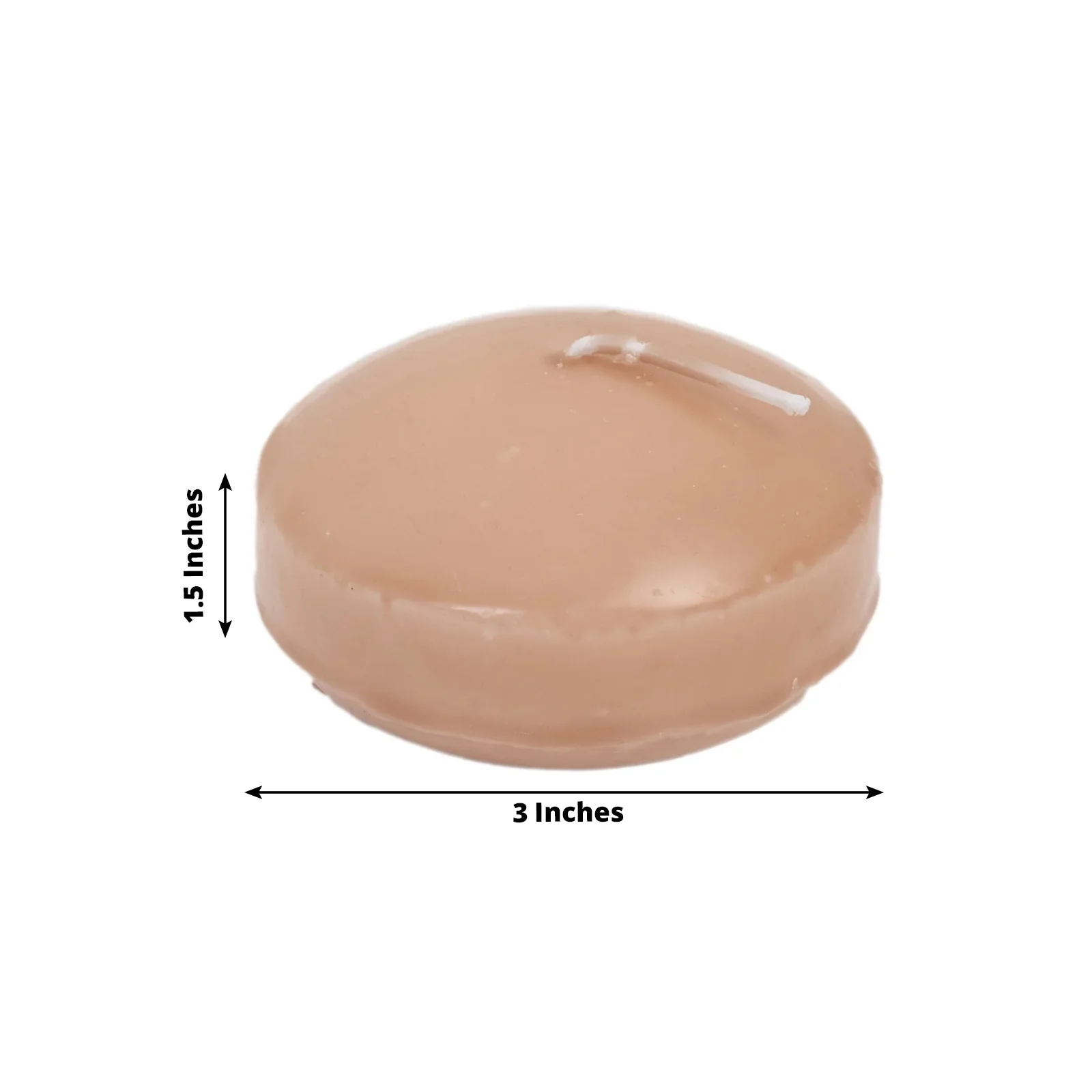 12 Pack Beige Floating Candles, 3" Unscented Dripless Wax Discs for Centerpieces - Image 2
