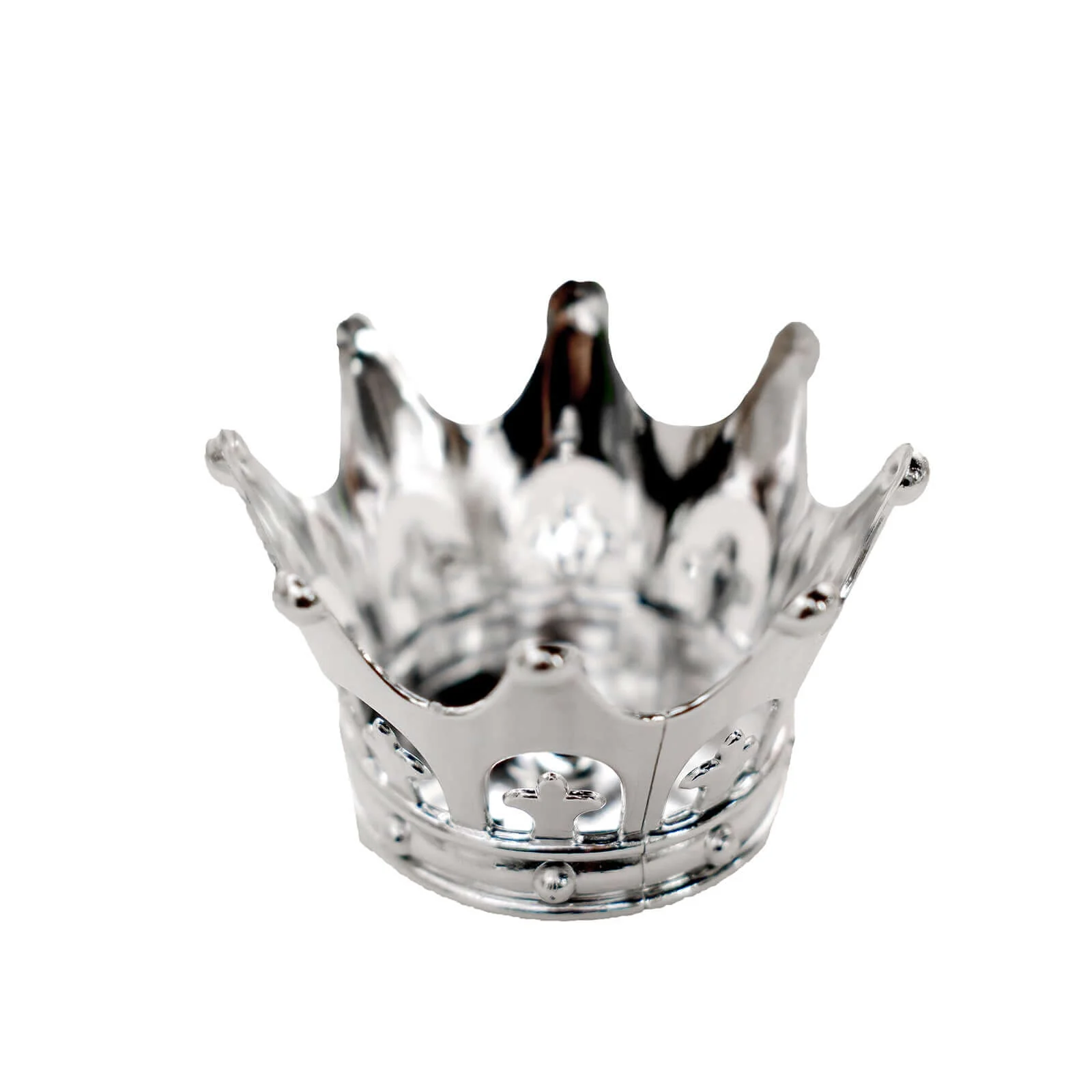 12-Pack Fillable Mini Crown Candy Container 3" Silver - Princess Crown Baby Shower Candy Treat Favor Containers - Image 7