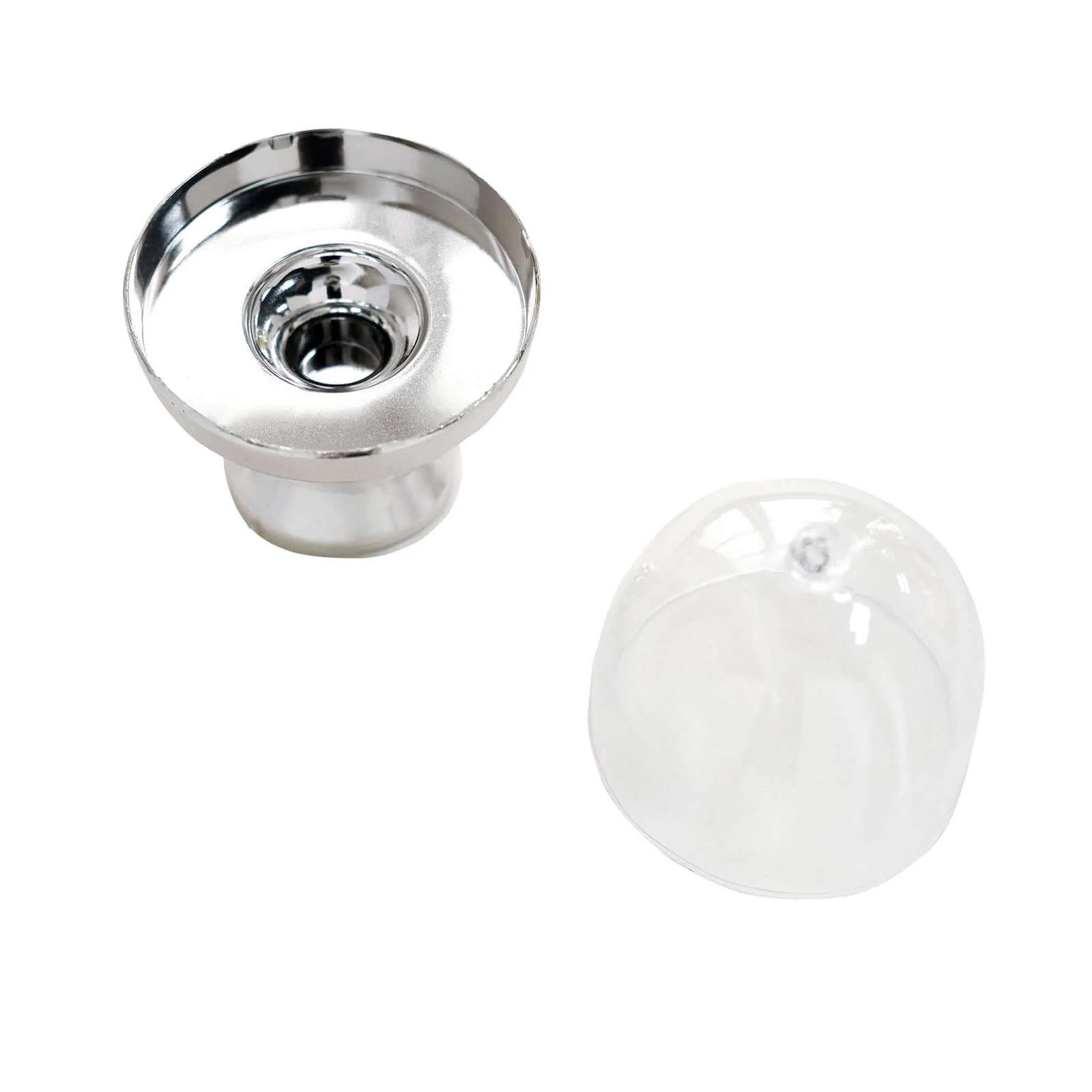 12-Pack Fillable Mini Pedestal Candy Container 4" Clear/Silver - Candy Treat Favor Boxes with Dome Lid - Image 8
