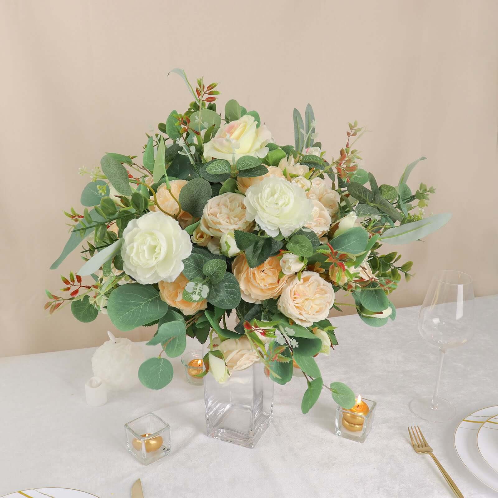 12-Pack Glass Cylinder Vases Square Design 10" Clear - Heavy Duty Flower Centerpieces for Events - Image 7