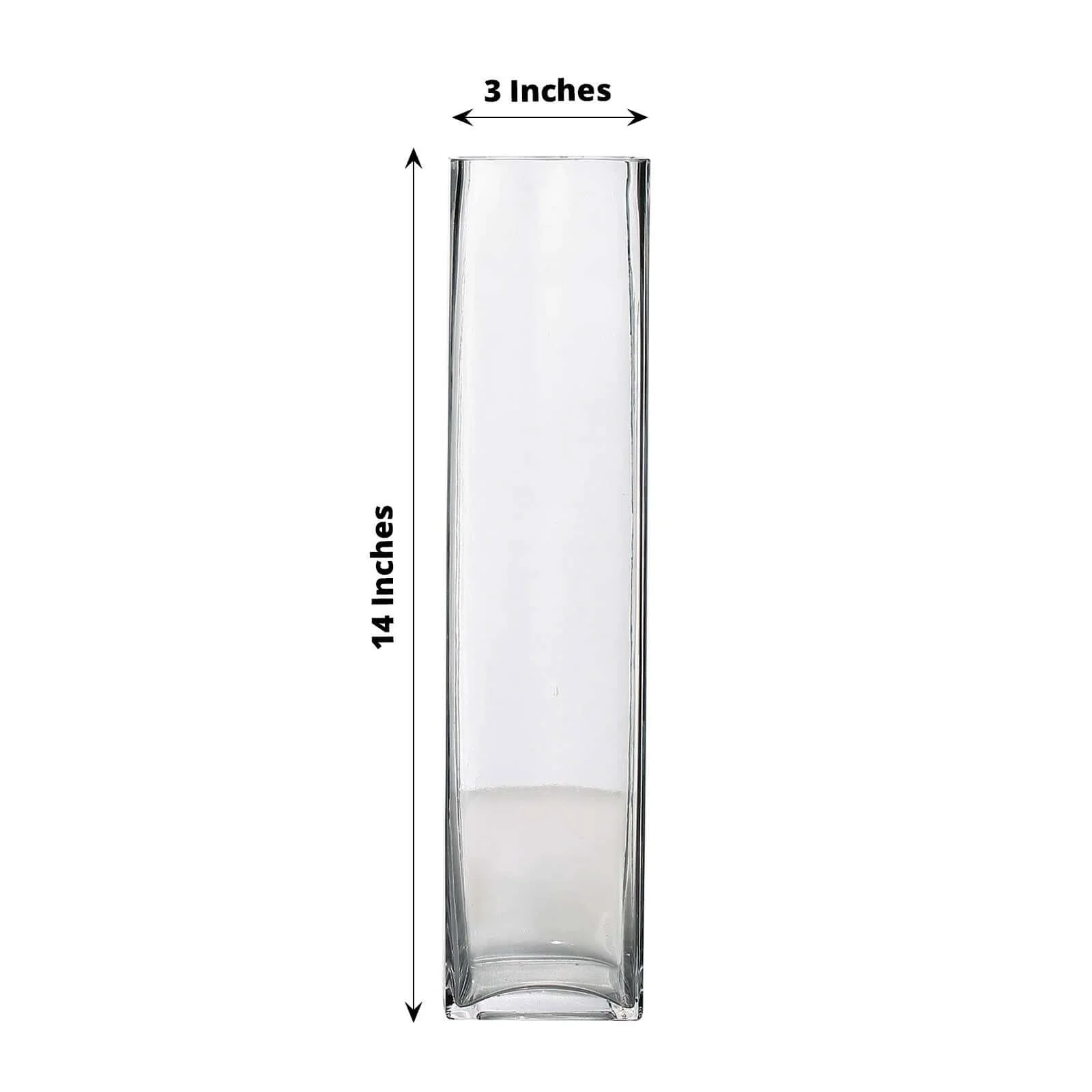 12-Pack Glass Cylinder Vases Square Design 14" Clear - Heavy Duty Flower Centerpieces for Events - Image 3