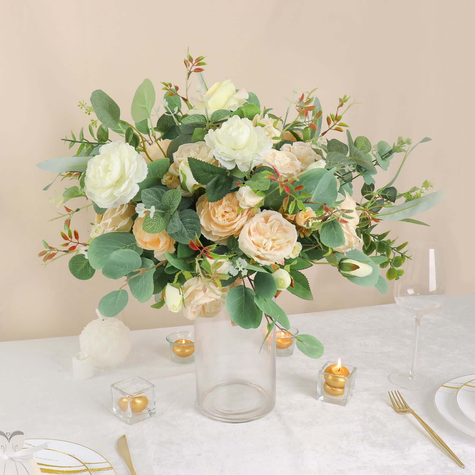 12-Pack Glass Flower Vases Heavy Duty Cylinder Design 10" Clear - Durable Centerpieces for Events - Image 8