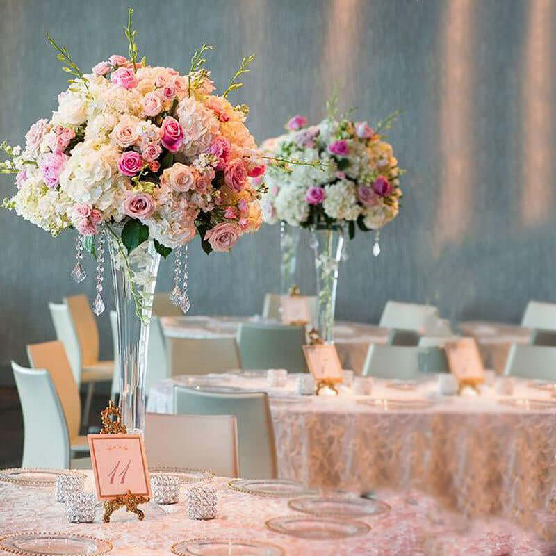 12-Pack Glass Trumpet Vases 20" Clear - Heavy Duty Design for Polished Floral Centerpieces - Image 12