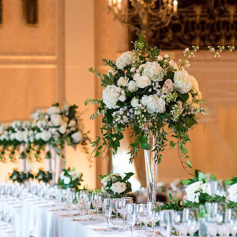 12-Pack Glass Trumpet Vases 20" Clear - Heavy Duty Design for Polished Floral Centerpieces - Image 13