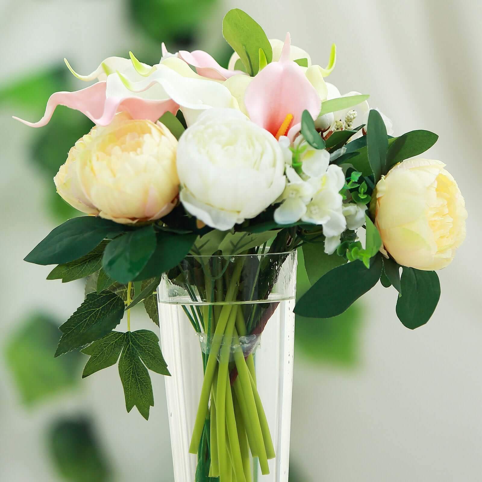 12-Pack Glass Trumpet Vases 20" Clear - Heavy Duty Design for Polished Floral Centerpieces - Image 14