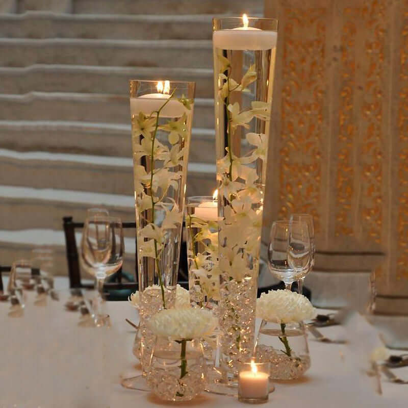 12-Pack Glass Trumpet Vases 20" Clear - Heavy Duty Design for Polished Floral Centerpieces - Image 16