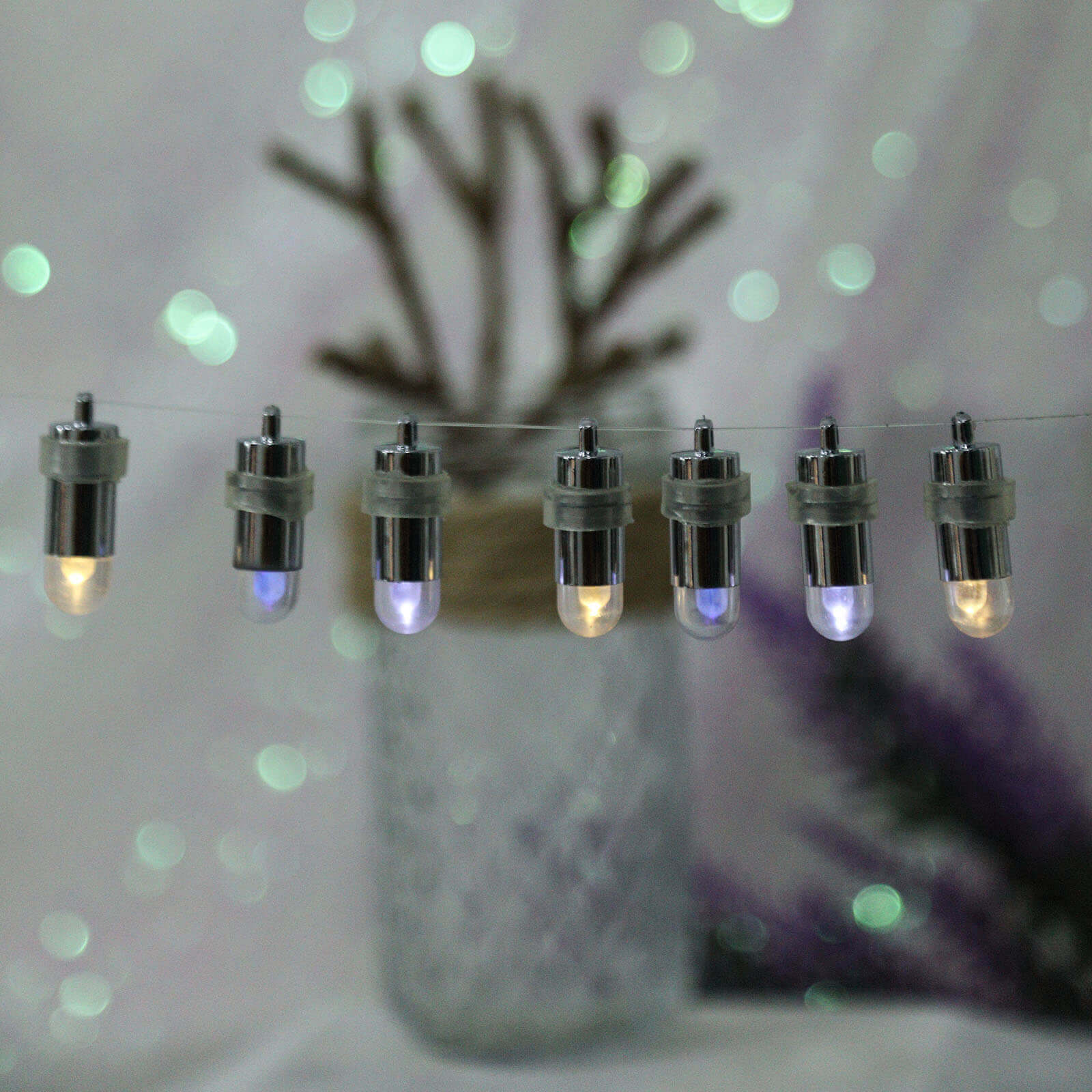 12-Pack LED Balloon Lights Purple - Bullet Shape Waterproof Filler Lights with String - Image 11