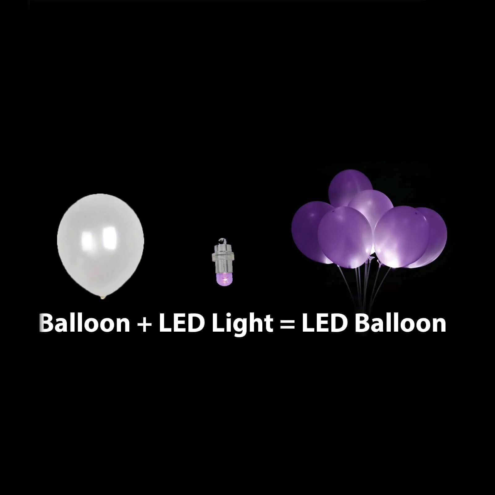 12-Pack LED Balloon Lights Purple - Bullet Shape Waterproof Filler Lights with String - Image 19