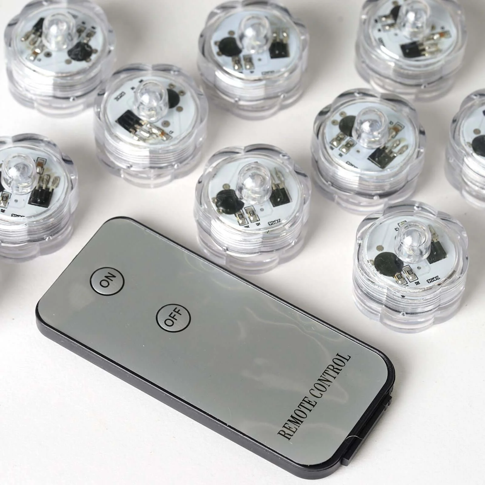 12-Pack LED Lights Waterproof Submersible White - Remote Operated Accent for Décor - Image 4