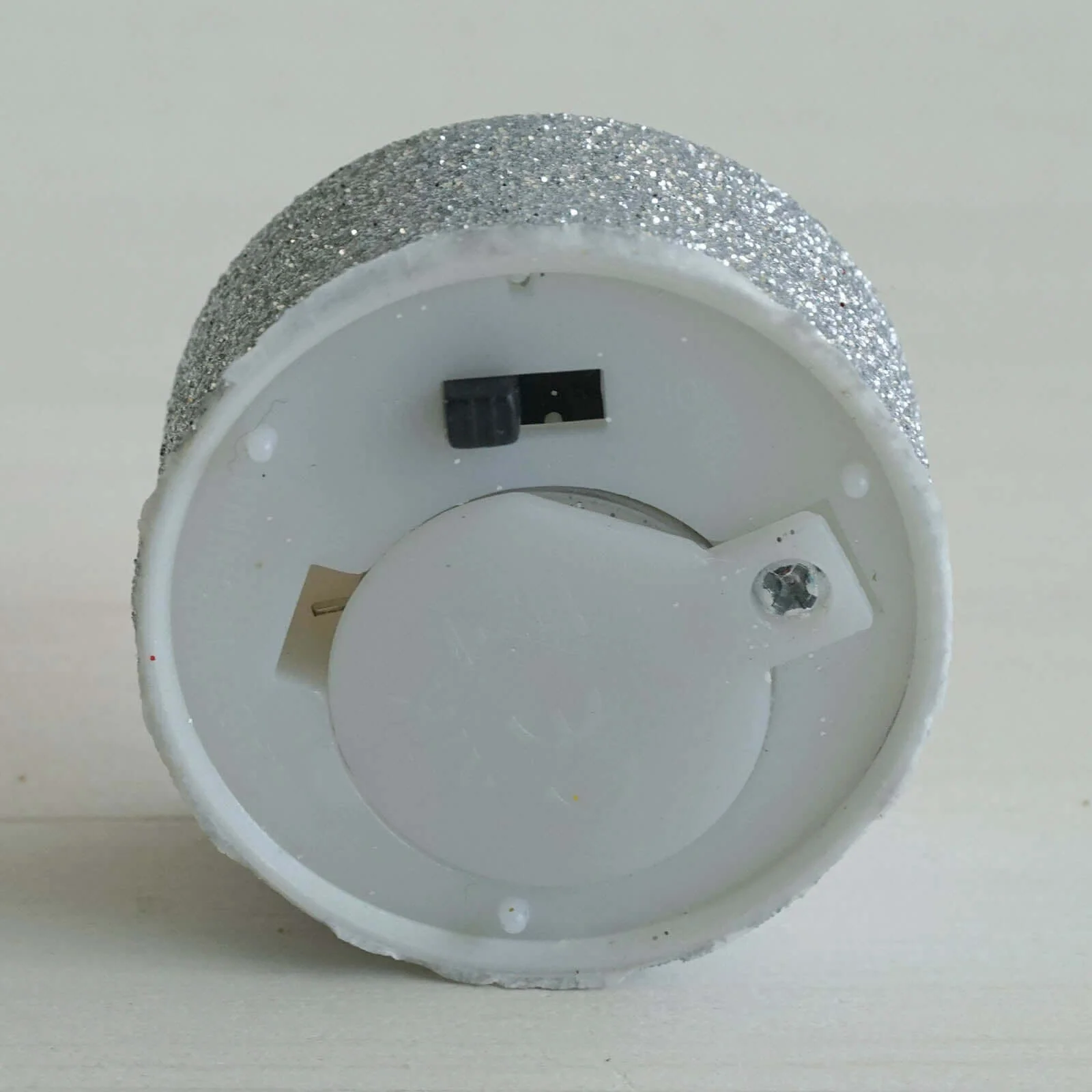 12-Pack LED Tealight Candles Silver Glitter Design - Flameless Battery Operated Lighting - Image 10