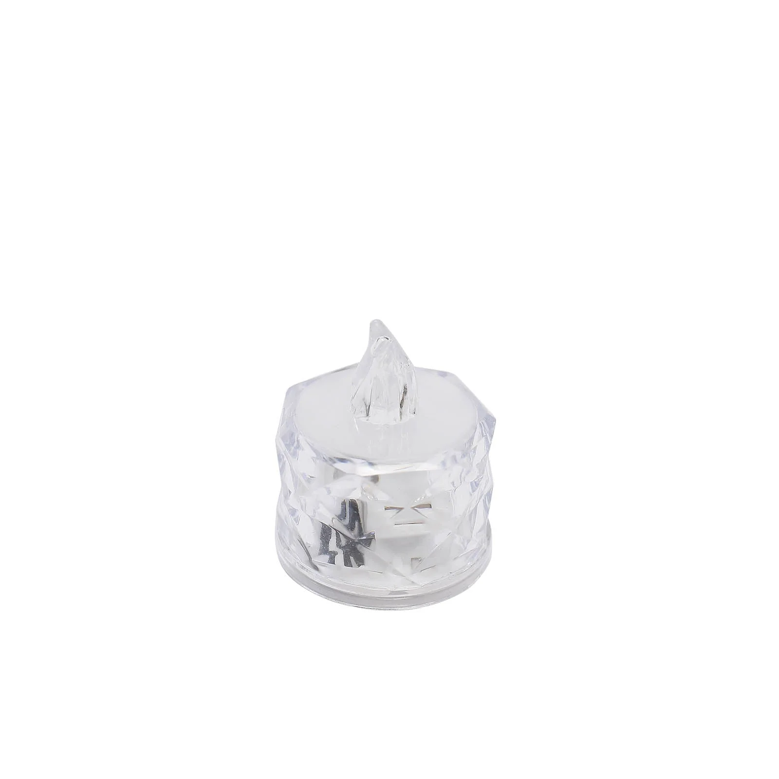 12-Pack LED Tealight Candles Warm White 2" Diamond Style - Flameless Battery-Operated Lighting - Image 6