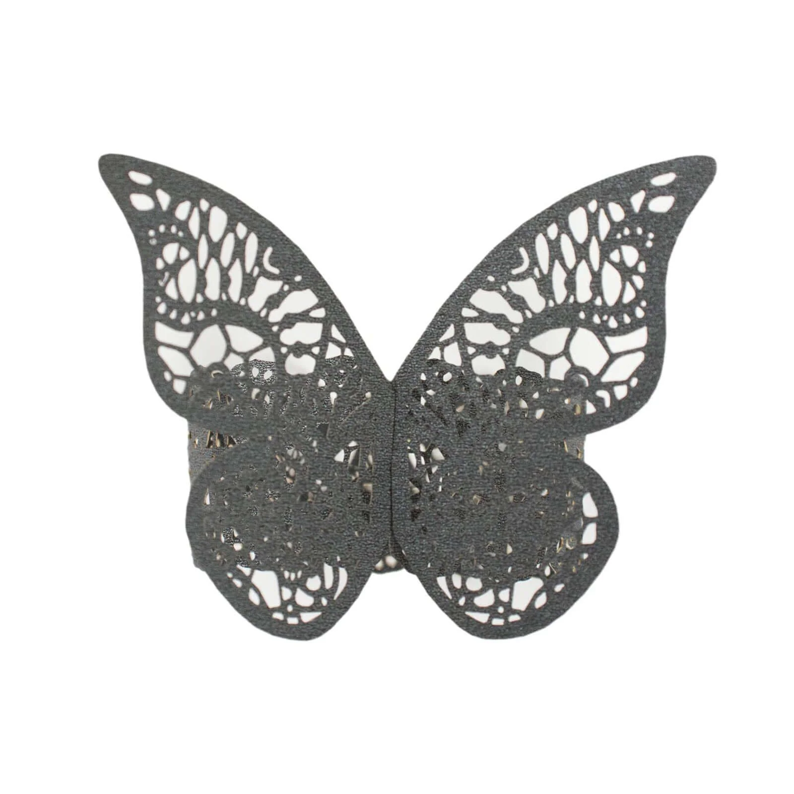 12-Pack Paper Napkin Rings Black Shimmery Butterfly Laser Cut - Serviette Holders and Chair Sash Bows - Image 12