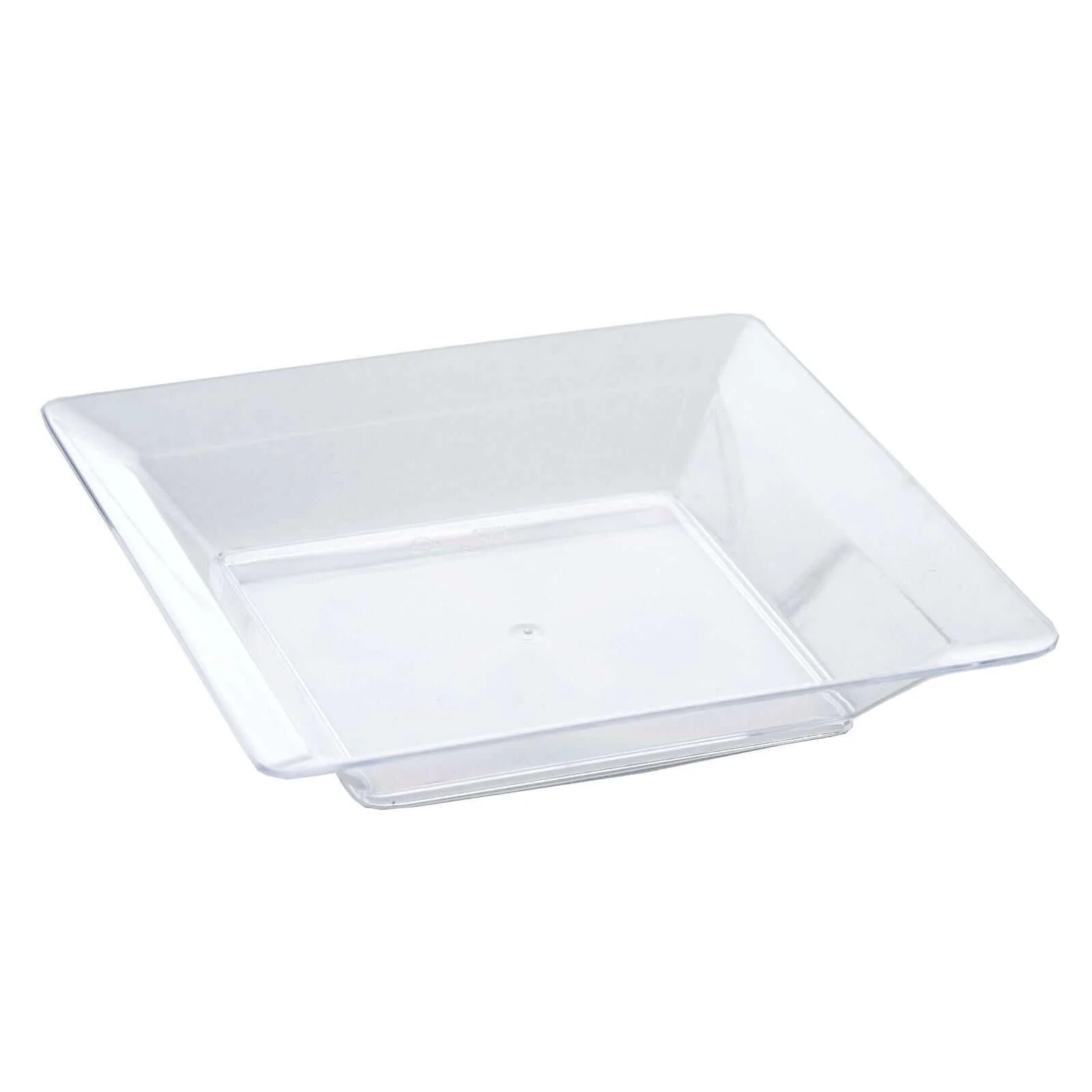 12-Pack Plastic Appetizer Plates 4" Mini Square Design Clear - Disposable Dessert Plates for Events - Image 8
