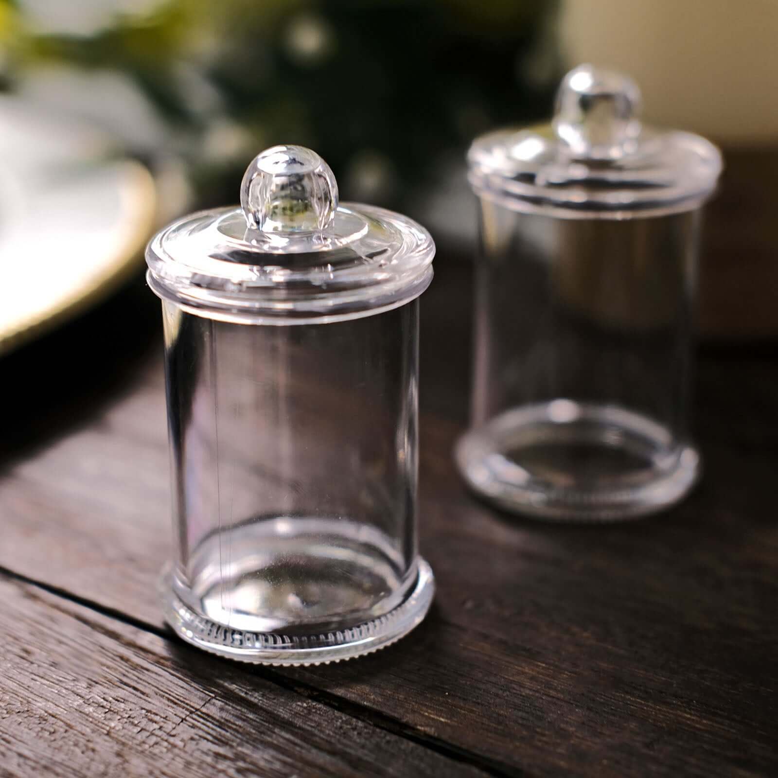 12-Pack Plastic Candy Jars 3.5" Disposable Design Clear Lids - Favor Goodie Containers for Events - Image 6