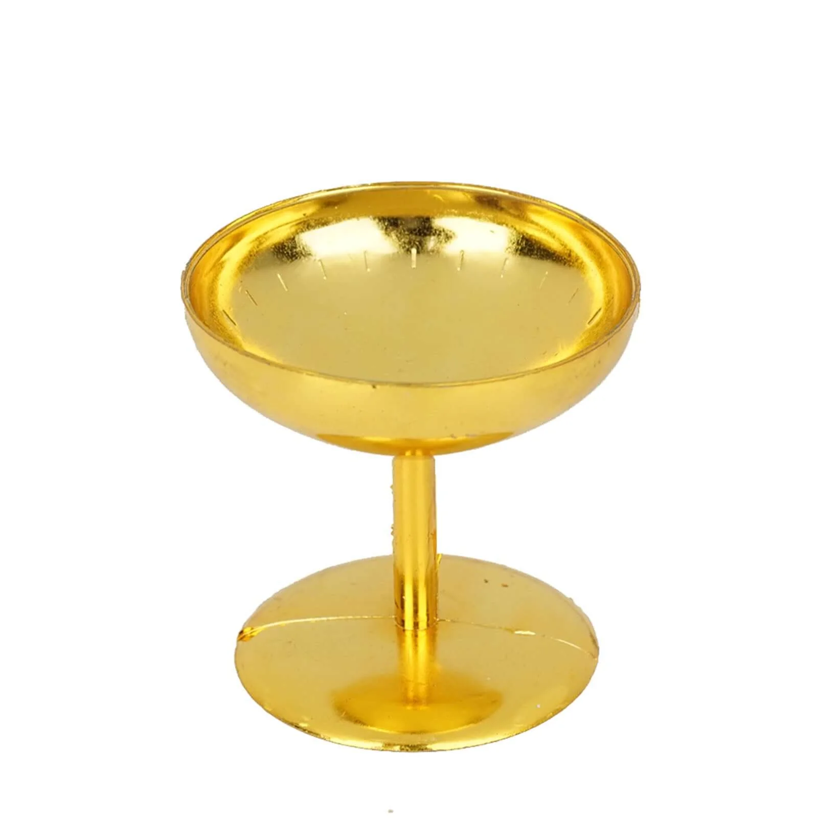 12-Pack Plastic Dessert Cup Candy Dishes 2" Gold - Mini Treat Party Favor Pedestal Stands - Image 7