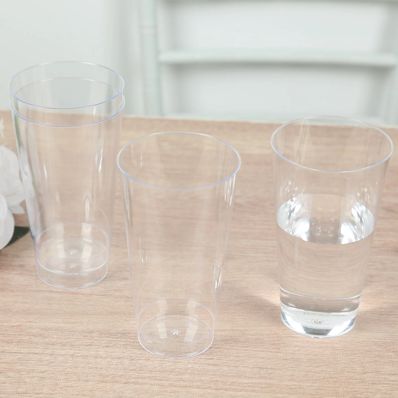 12-Pack Plastic Party Cups 17oz Clear - Disposable Drinking Tumblers 5.5" - Image 2