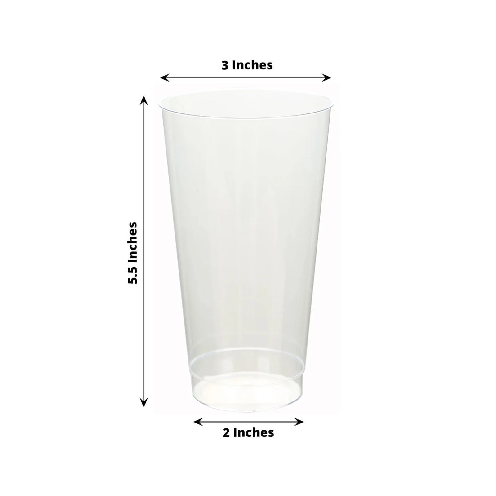 12-Pack Plastic Party Cups 17oz Clear - Disposable Drinking Tumblers 5.5" - Image 3