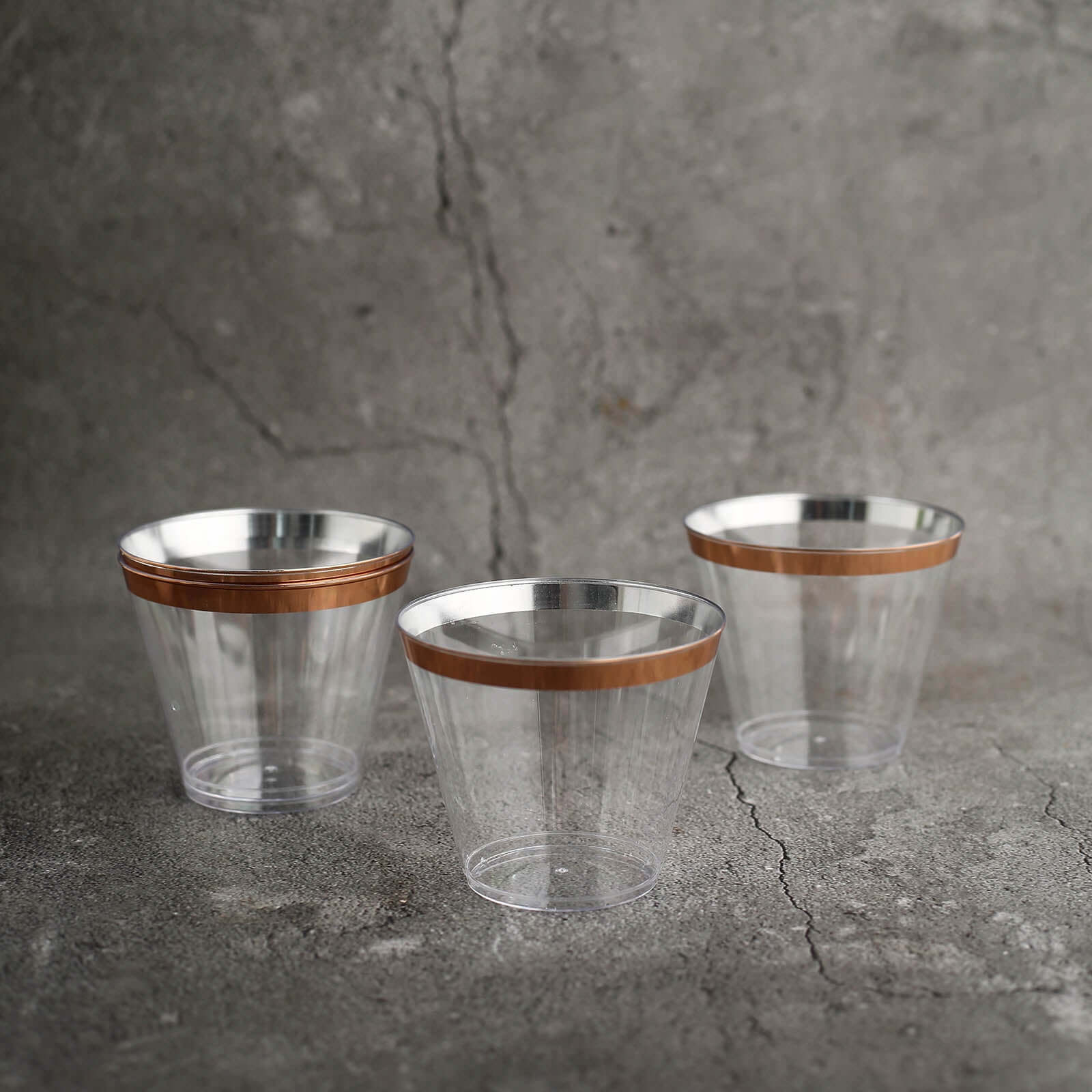 12-Pack Plastic Party Squat Cups 10oz Clear with Rose Gold Rim - Modern Disposable Tumblers for Events & Outdoor Gatherings - Image 12