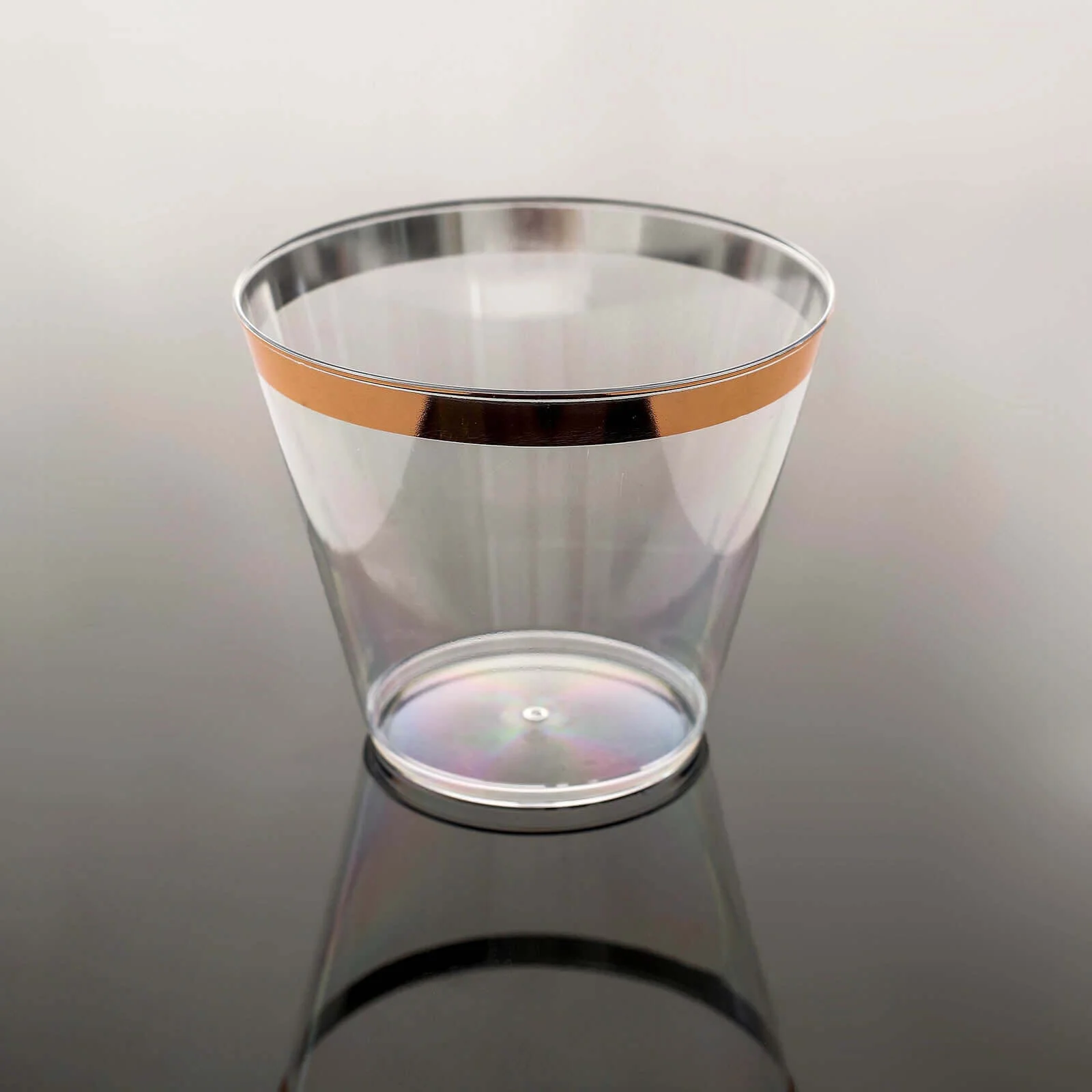 12-Pack Plastic Party Squat Cups 10oz Clear with Rose Gold Rim - Modern Disposable Tumblers for Events & Outdoor Gatherings - Image 13