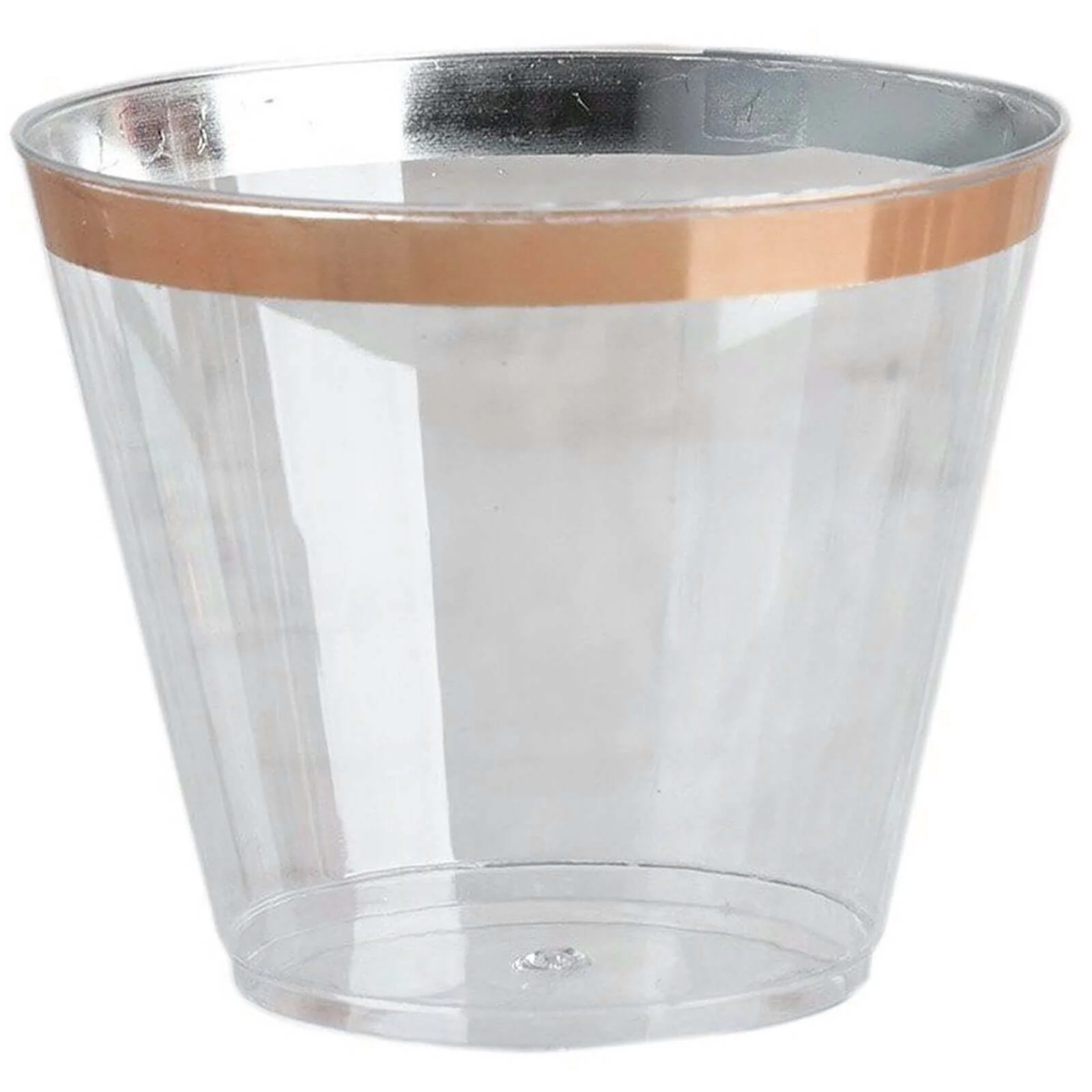 12-Pack Plastic Party Squat Cups 10oz Clear with Rose Gold Rim - Modern Disposable Tumblers for Events & Outdoor Gatherings - Image 15