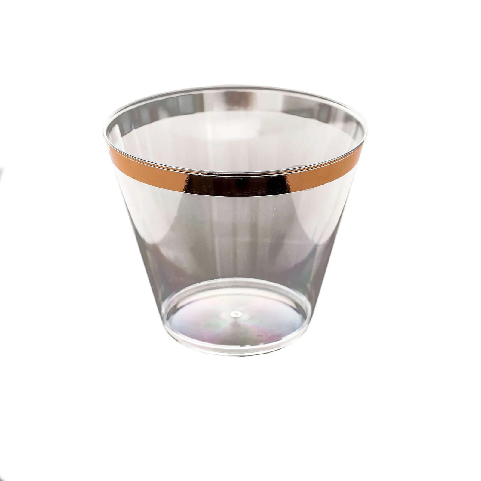 12-Pack Plastic Party Squat Cups 10oz Clear with Rose Gold Rim - Modern Disposable Tumblers for Events & Outdoor Gatherings - Image 6