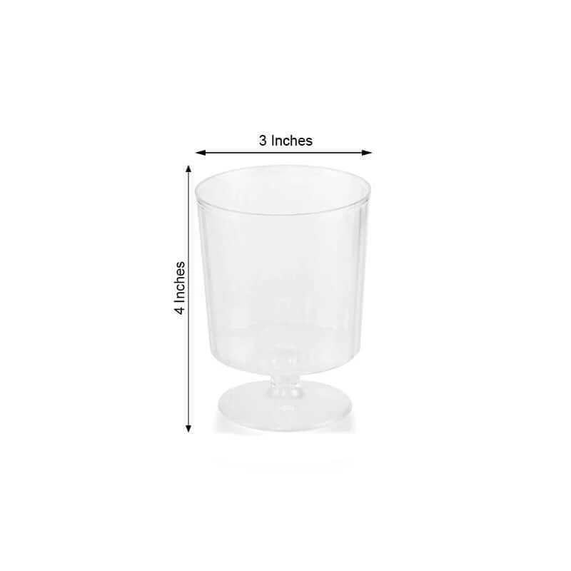 12-Pack Plastic Wine Glasses 8oz Clear Short Stem - Disposable Wine Cups for Parties - Image 3