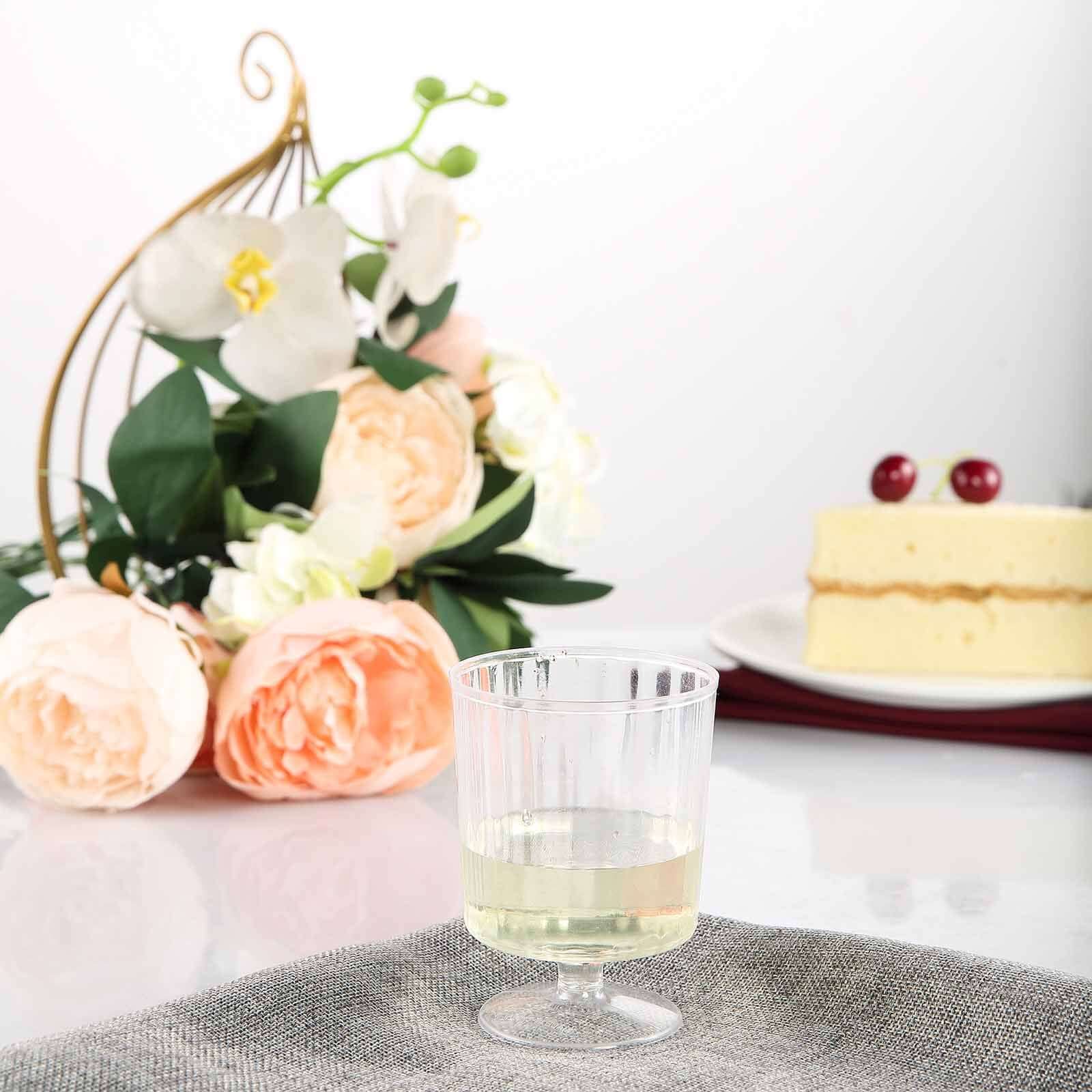 12-Pack Plastic Wine Glasses 8oz Clear Short Stem - Disposable Wine Cups for Parties - Image 6